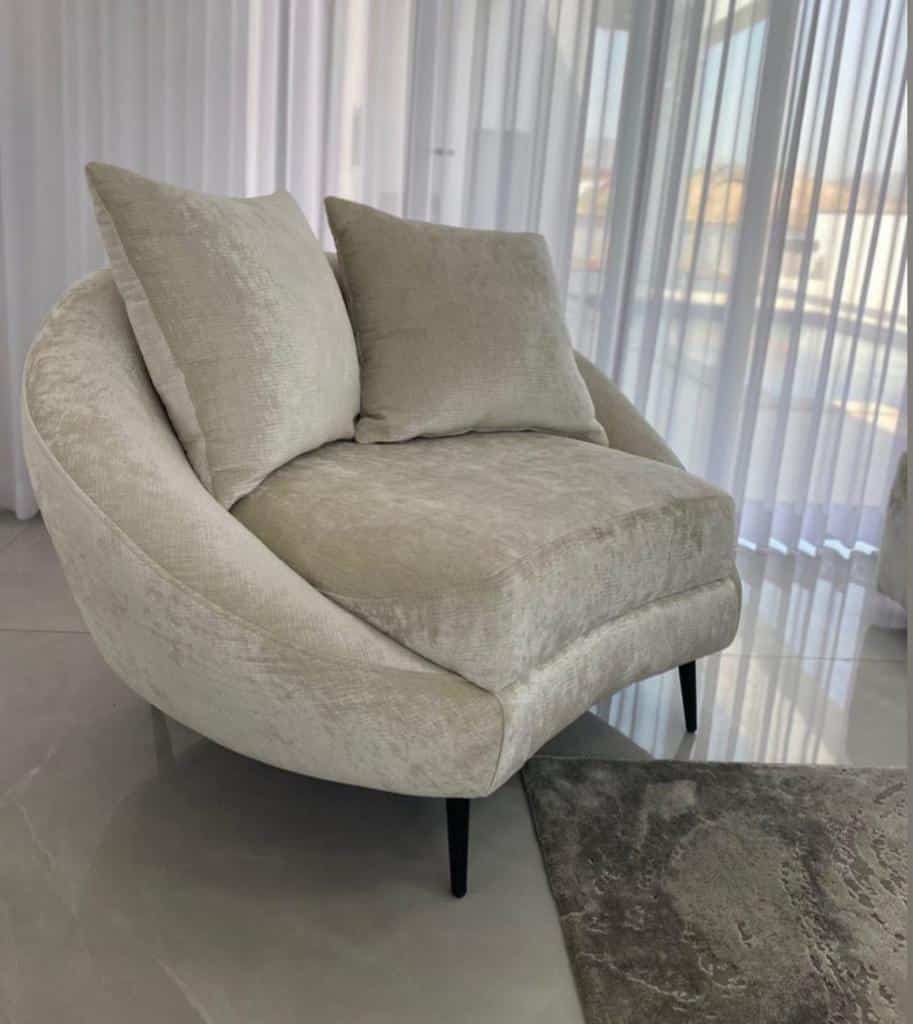 כורסא מעוגלת מודרנית דגם פנדה כורסא מעוגלת מודרנית דגם פנדה