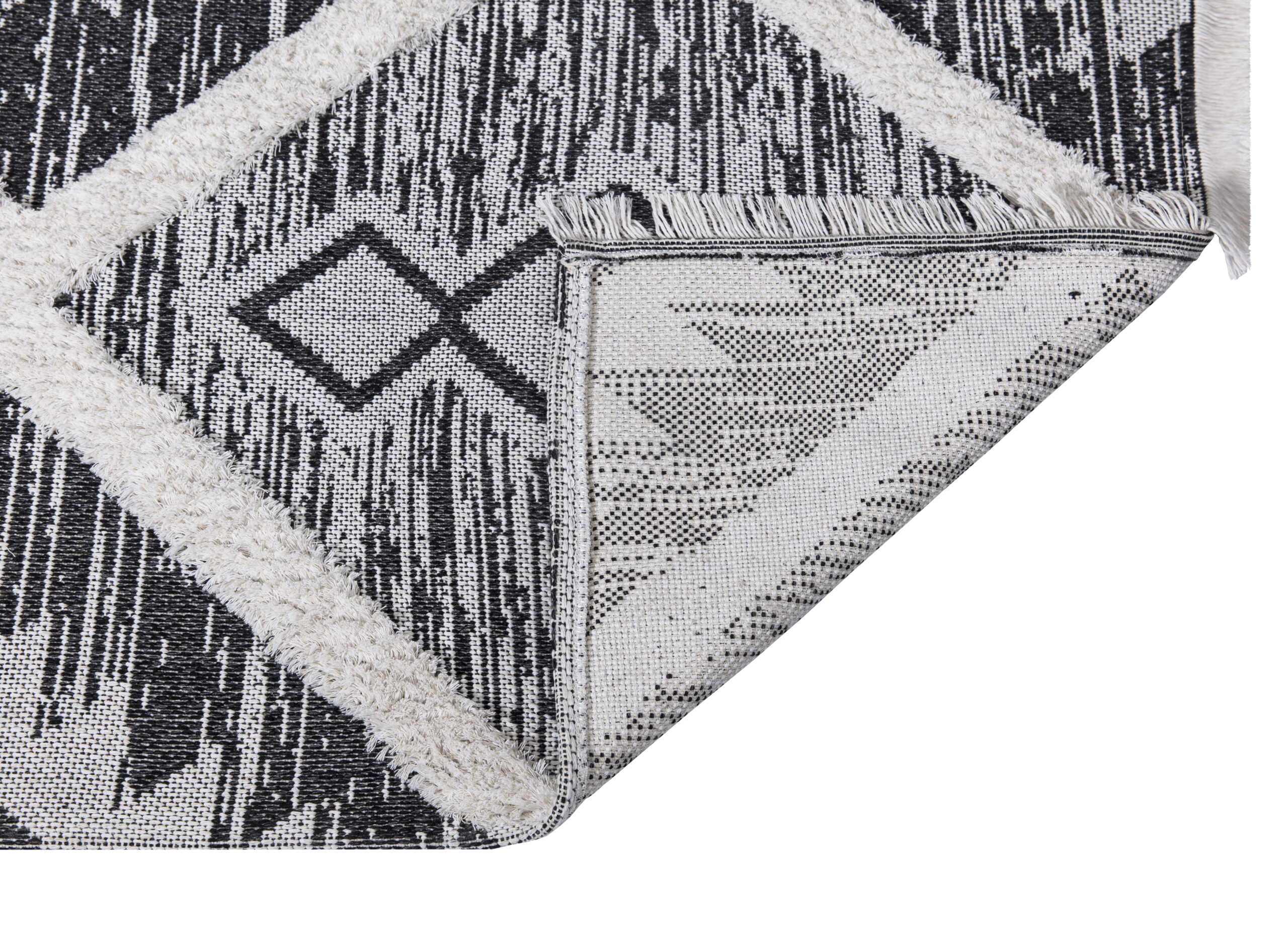 שטיח דגם לה קוצ'ינה שחור לבן שטיח דגם לה קוצ'ינה שחור לבן