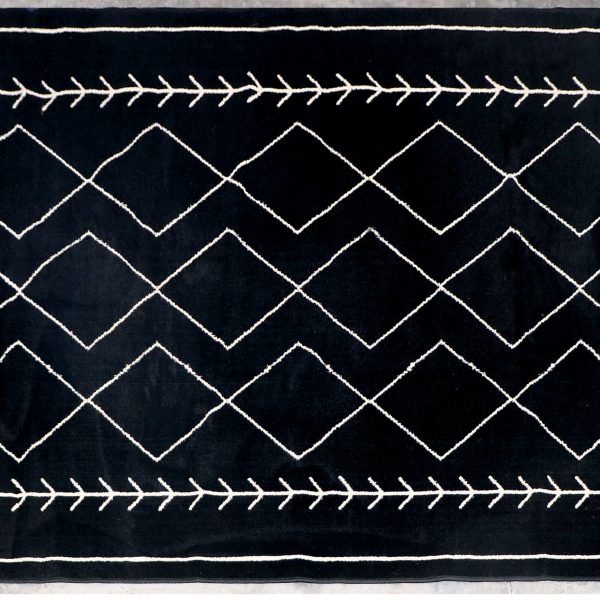 שטיח דגם מרקו פולו שחור