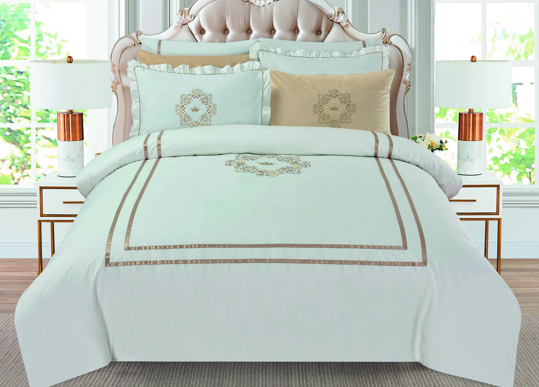 סט מצעים דגם פרקל דון כותנה 180 סט מצעים דגם פרקל דון כותנה 180