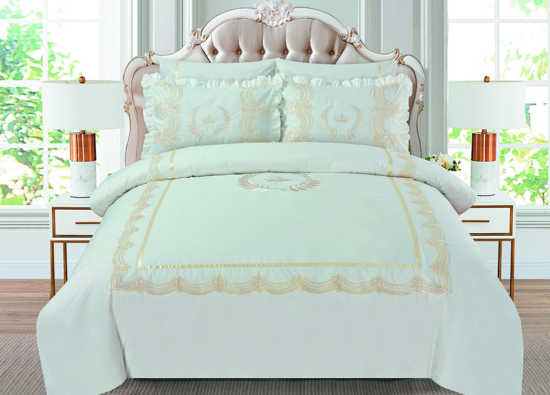 סט מצעים דגם לייס רויילטי פרנקל 180 סט מצעים דגם לייס רויילטי פרנקל 180