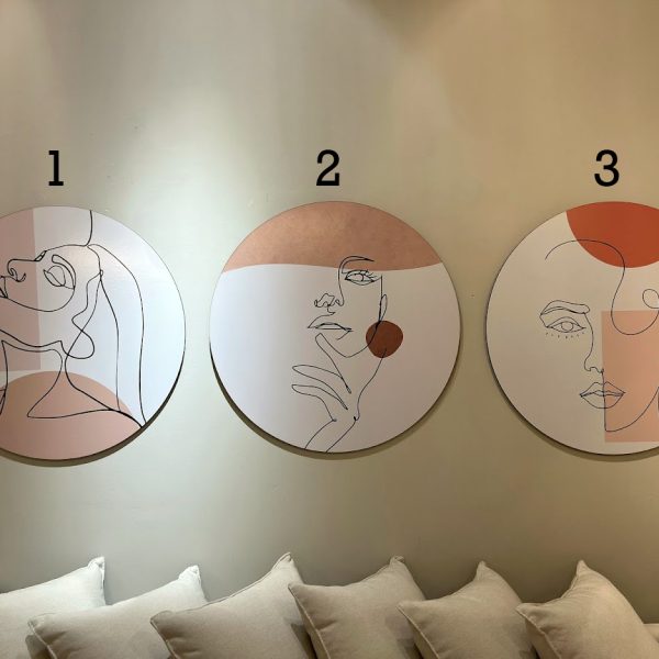 תמונת קיר עגולה פנים