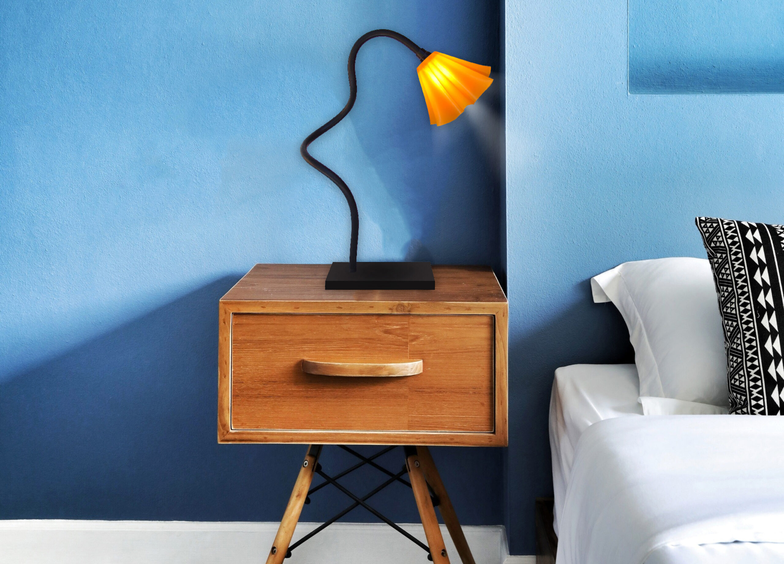 מנורת לילה פרח ראש למטה