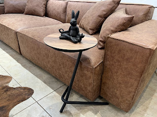 נשכן צד עגול שחור שילוב עץ