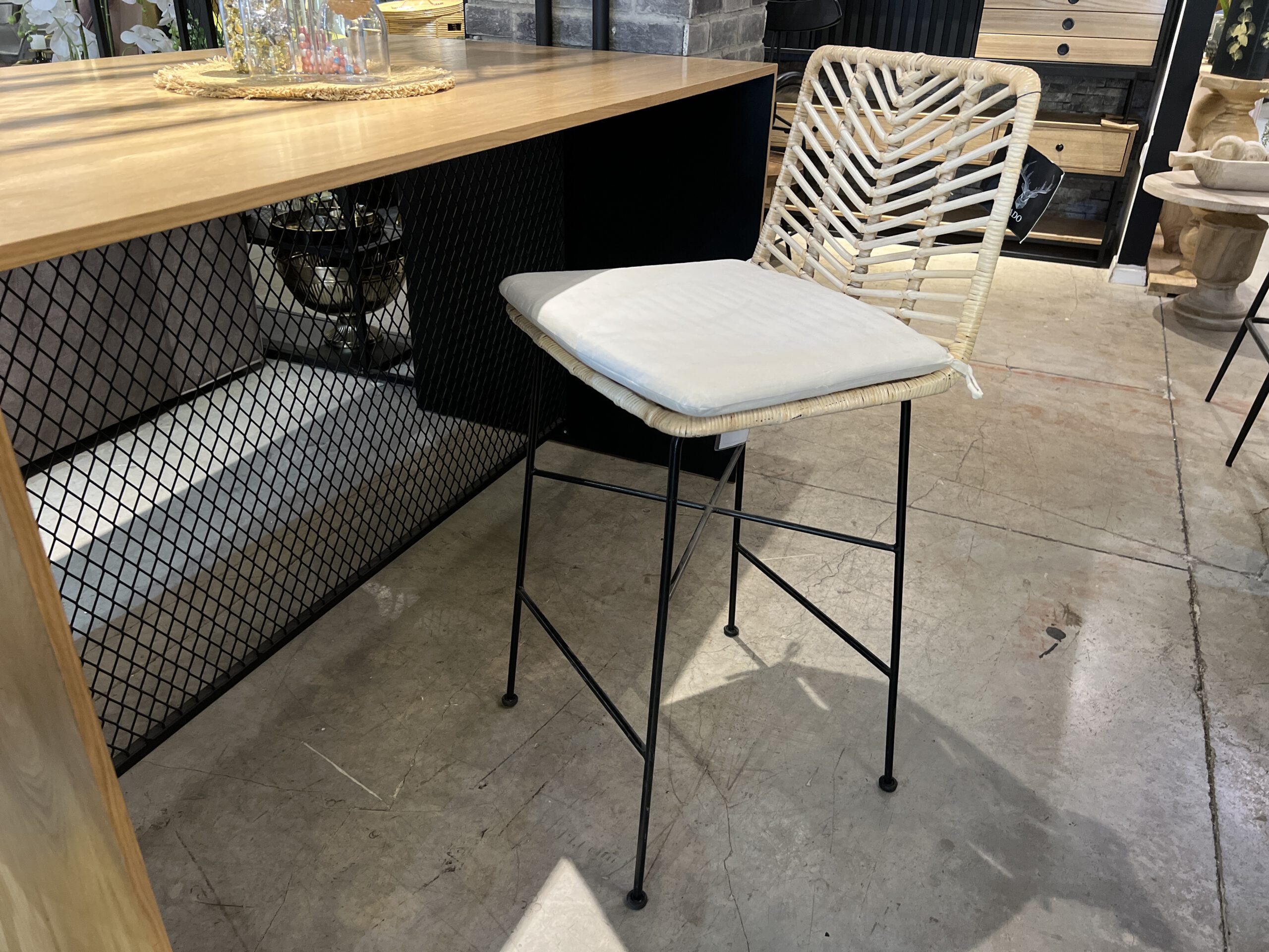 כיסא בר דגם בוהו כיסא בר דגם בוהו