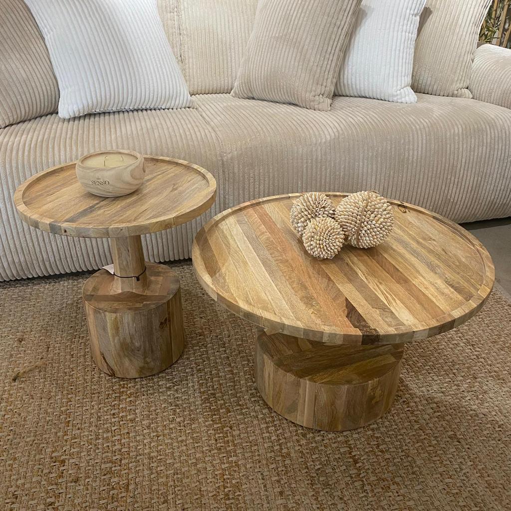 שולחן סלון דגם "ווד סטאמפ" עץ מנגו שולחן סלון דגם "ווד סטאמפ" עץ מנגו