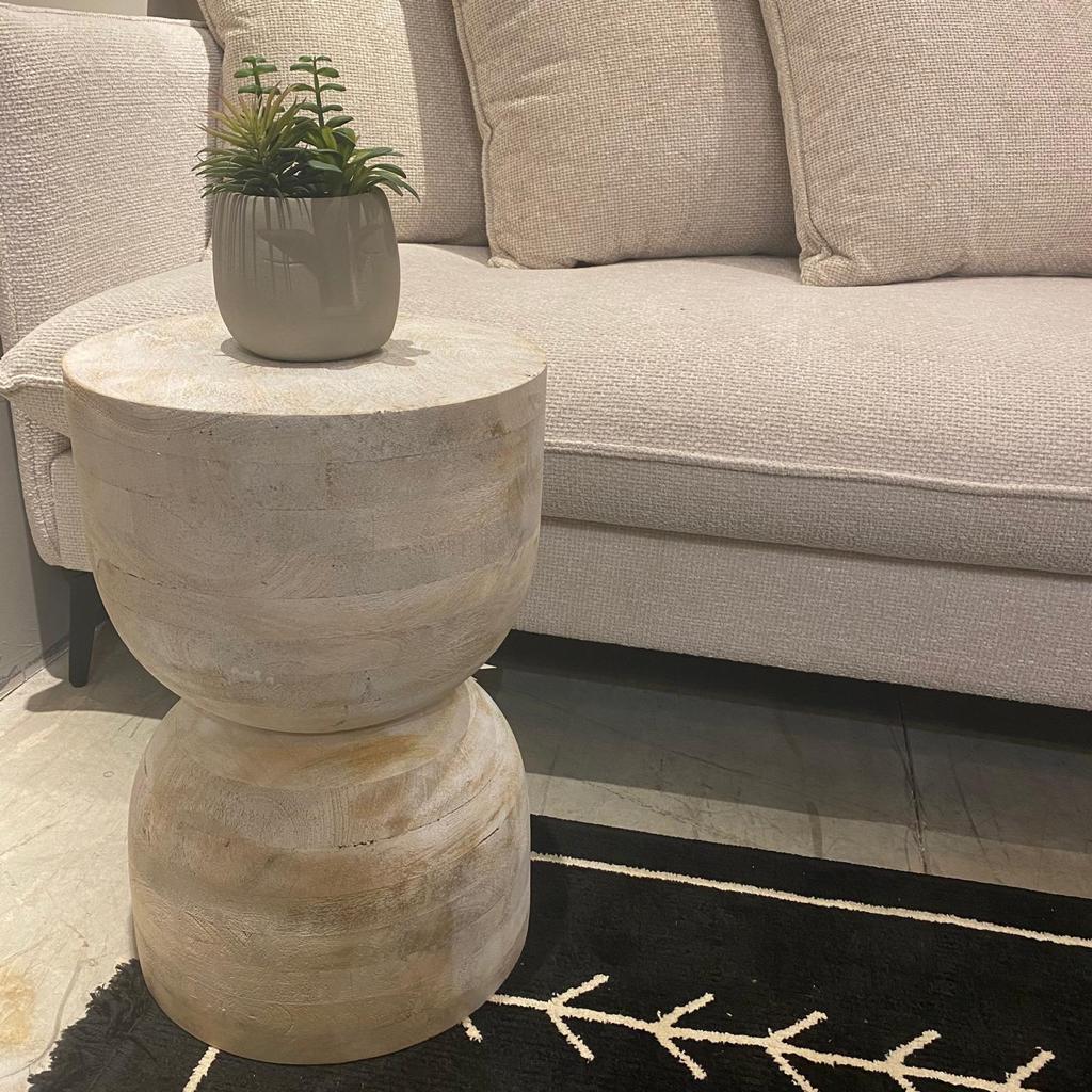 שולחן צד דגם ווד עץ שיטה מולבן