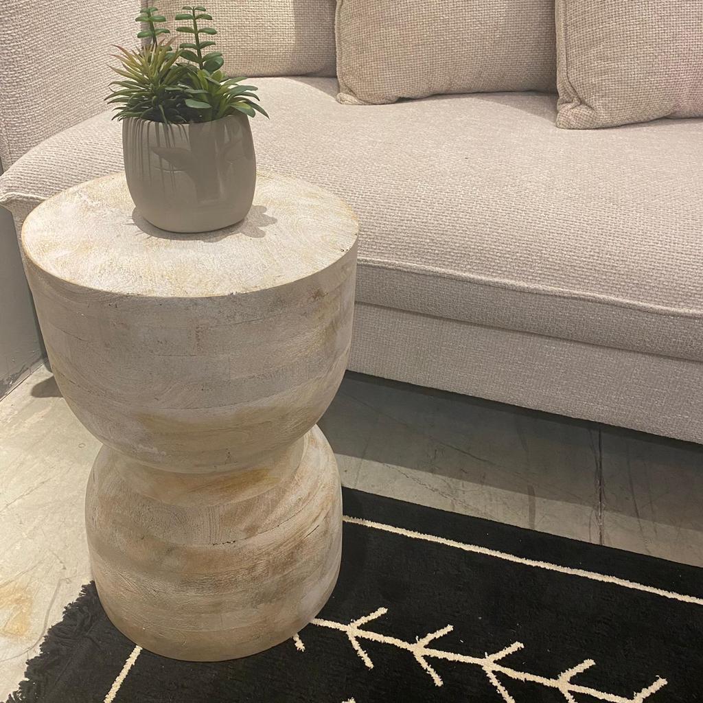 שולחן צד דגם ווד עץ שיטה מולבן