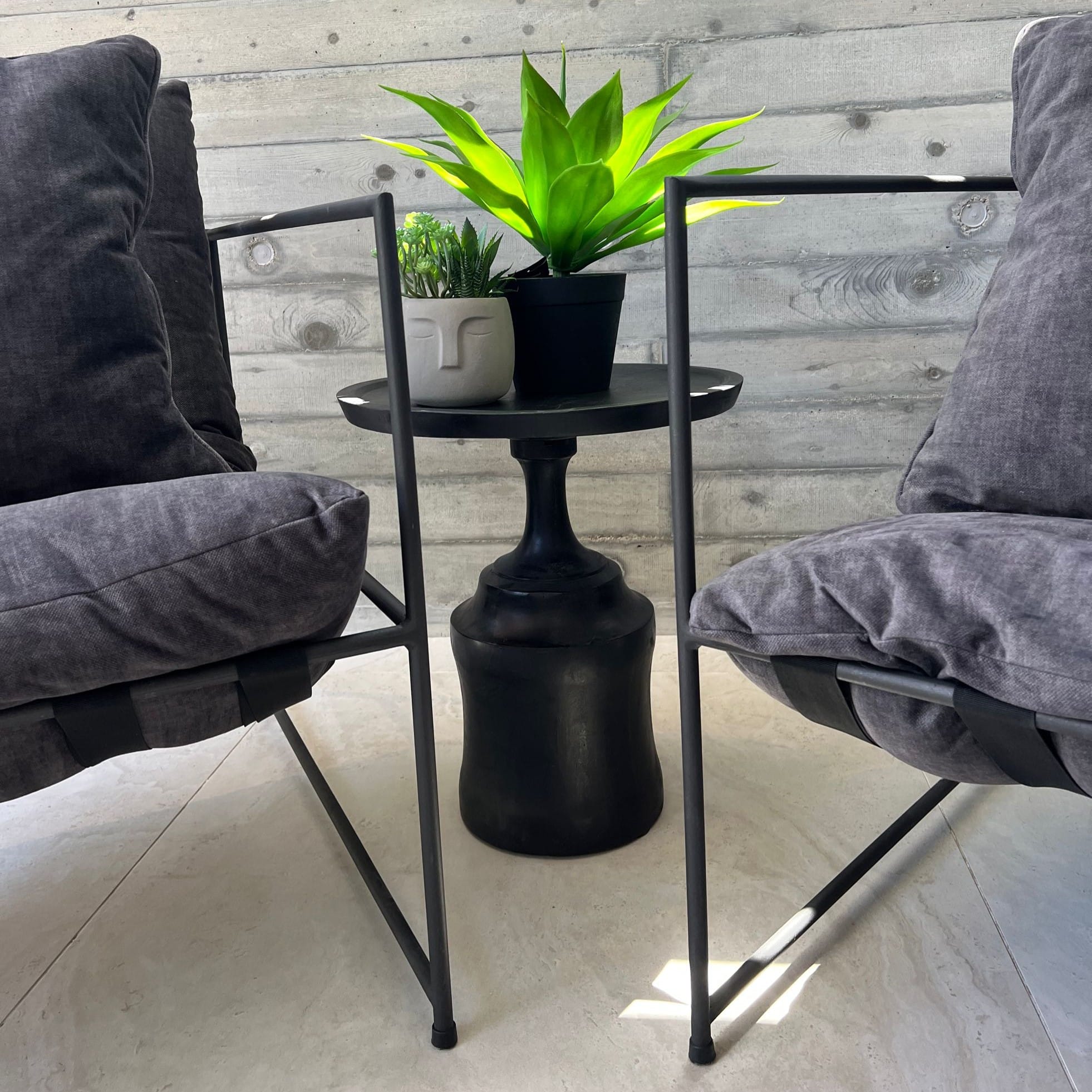 שולחן צד דגם ווד קלאסיק שחור עץ מנגו