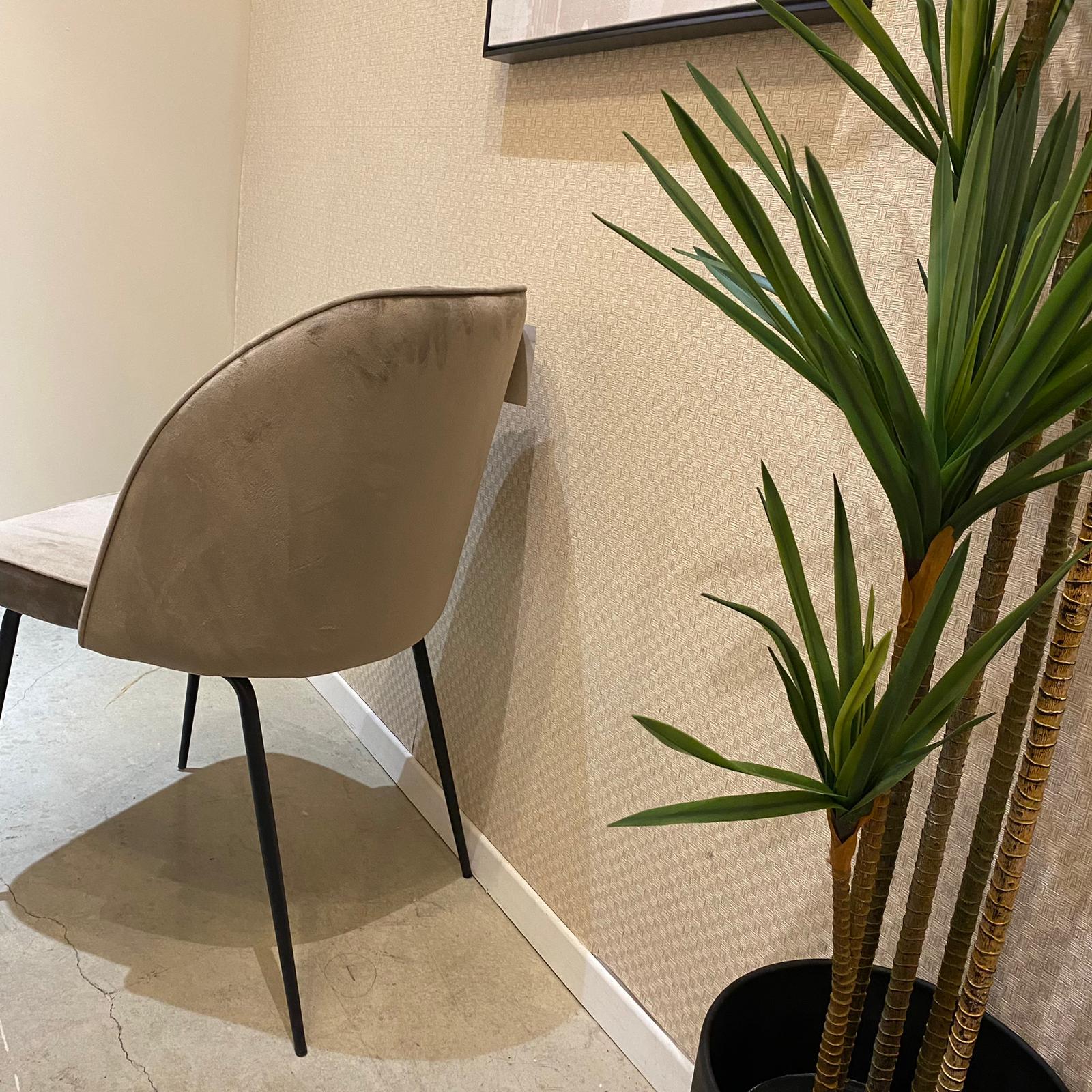 כיסא פינת אוכל דגם אמילי קטיפה בז כיסא פינת אוכל דגם אמילי קטיפה בז