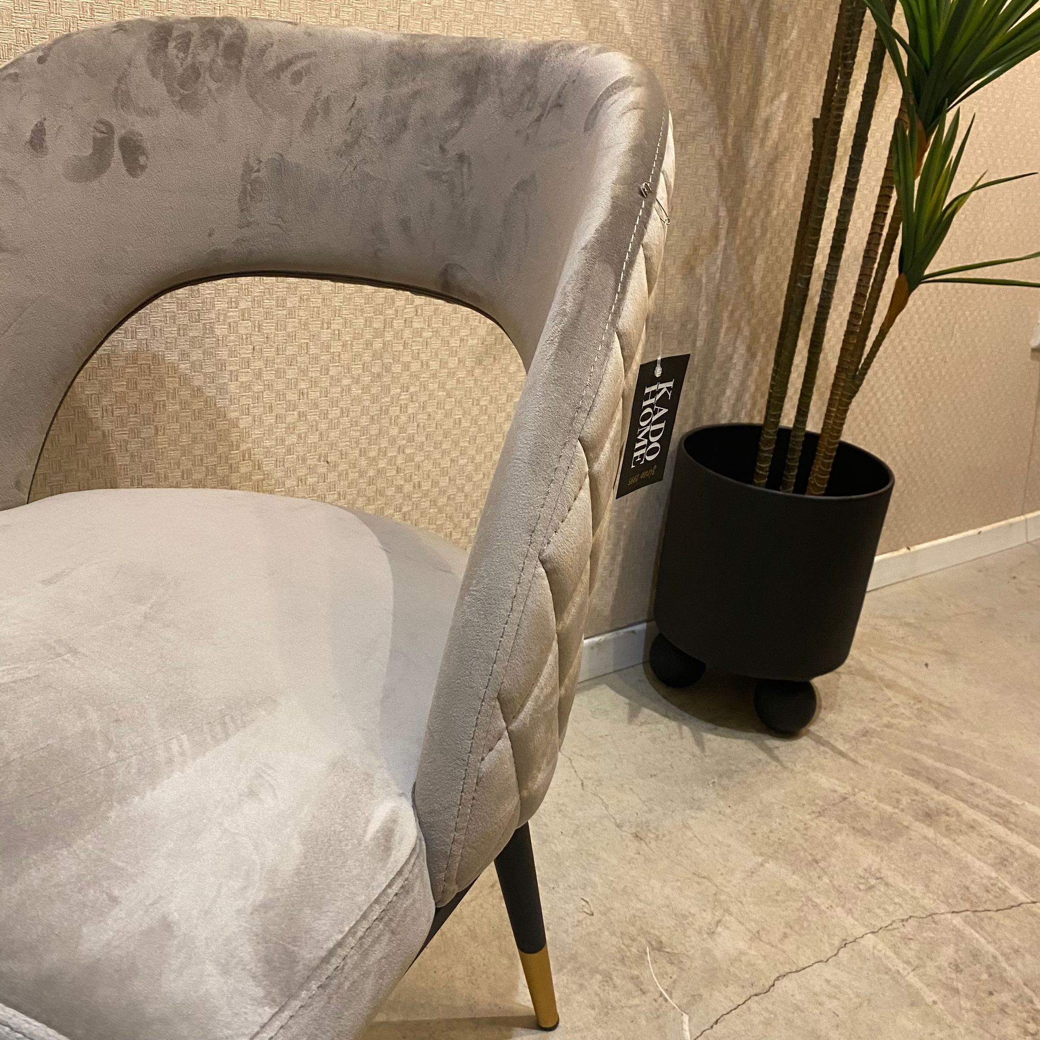 כיסא פינת אוכל דגם ליה קטיפה בז כיסא פינת אוכל דגם ליה קטיפה בז