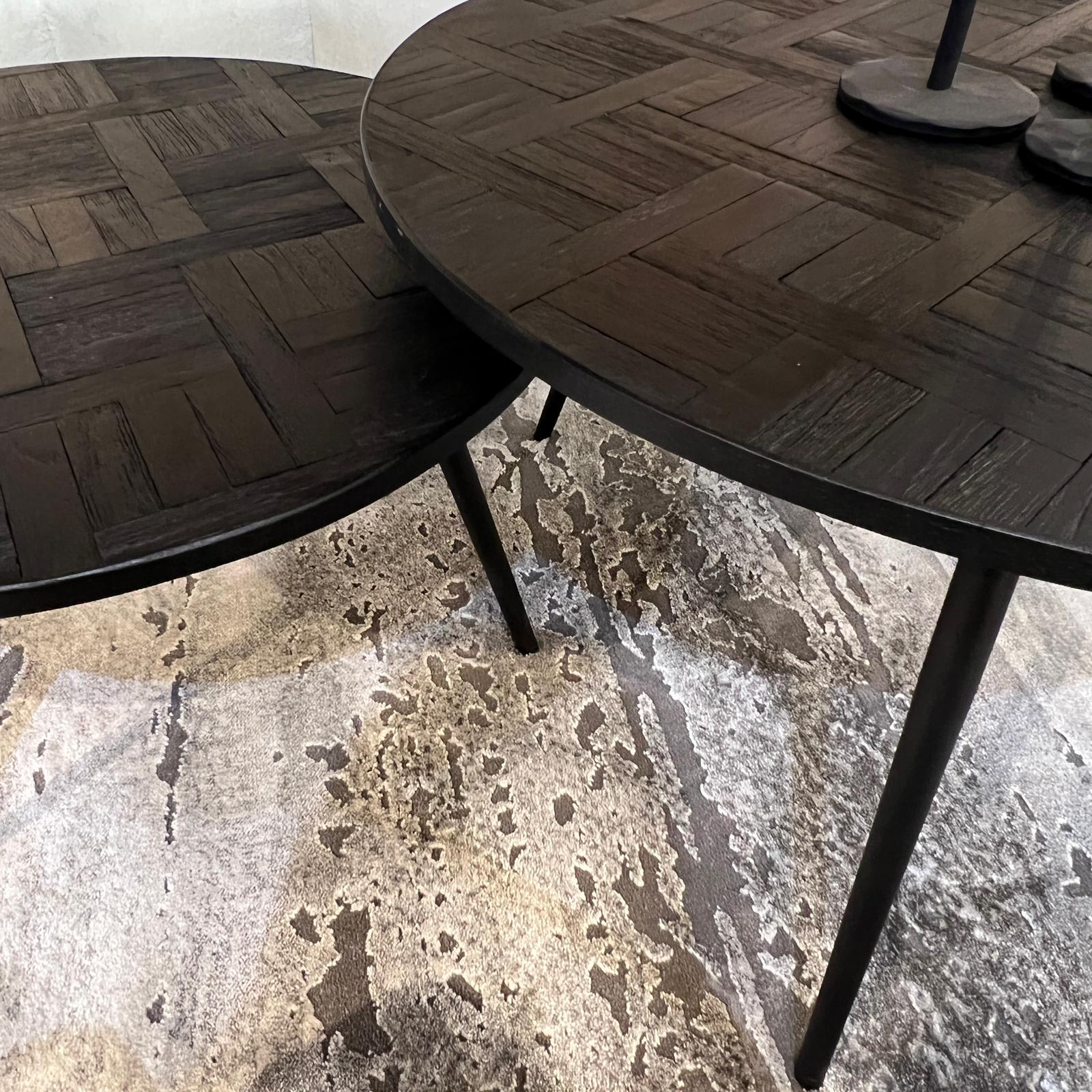 סט 2 שולחנות סלון פישבון שחור רגליים דקות דגם רוני סט 2 שולחנות סלון פישבון שחור רגליים דקות דגם רוני