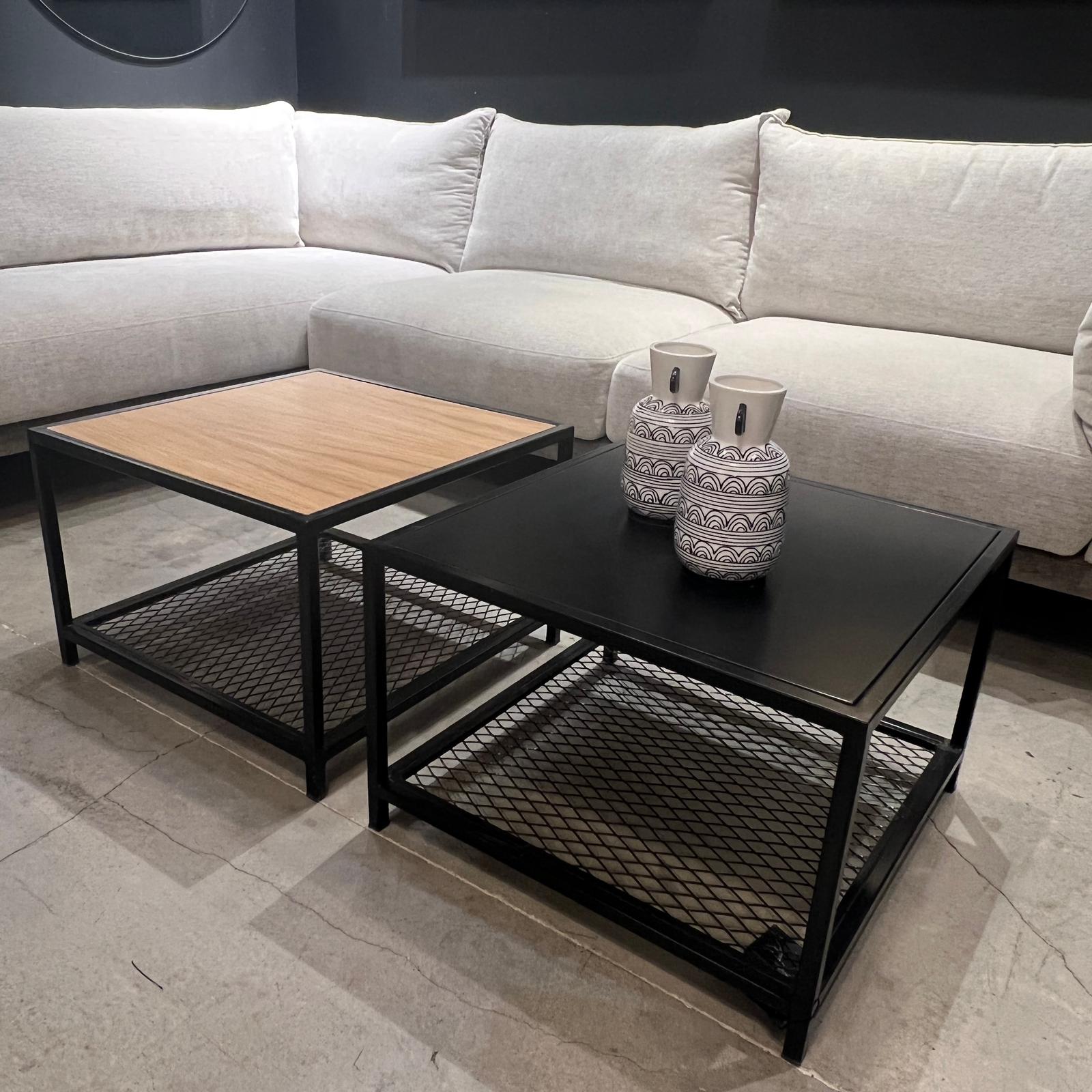 סט שולחנות סלון דגם רשת סט שולחנות סלון דגם רשת