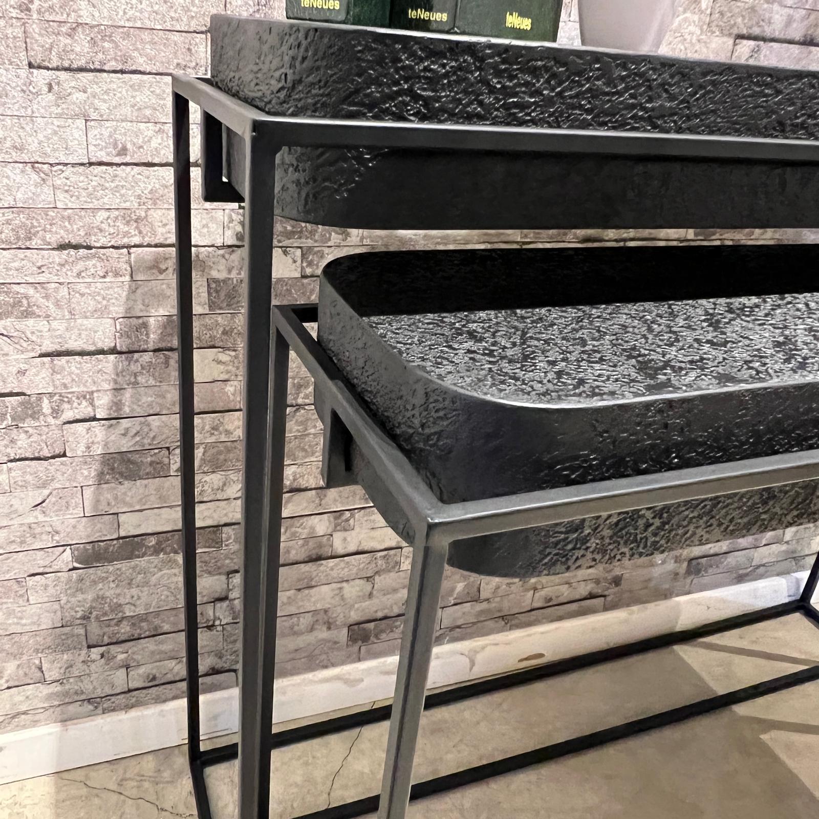 קונסולה שחור בטון פינות מעוגלות דגם רוני גדול קונסולה שחור בטון פינות מעוגלות דגם רוני גדול