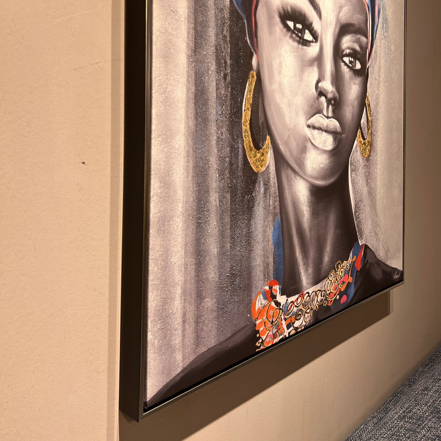 תמונה שמן אנאל בשילוב הדפסה עם מסגרת 80/120 