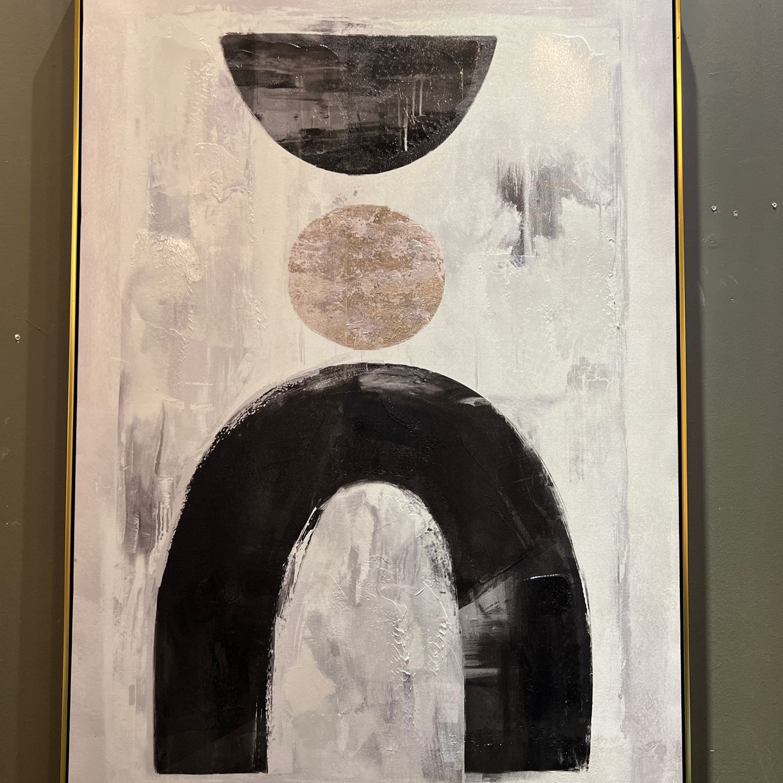 תמונה שמן אנאל בשילוב הדפסה עם מסגרת