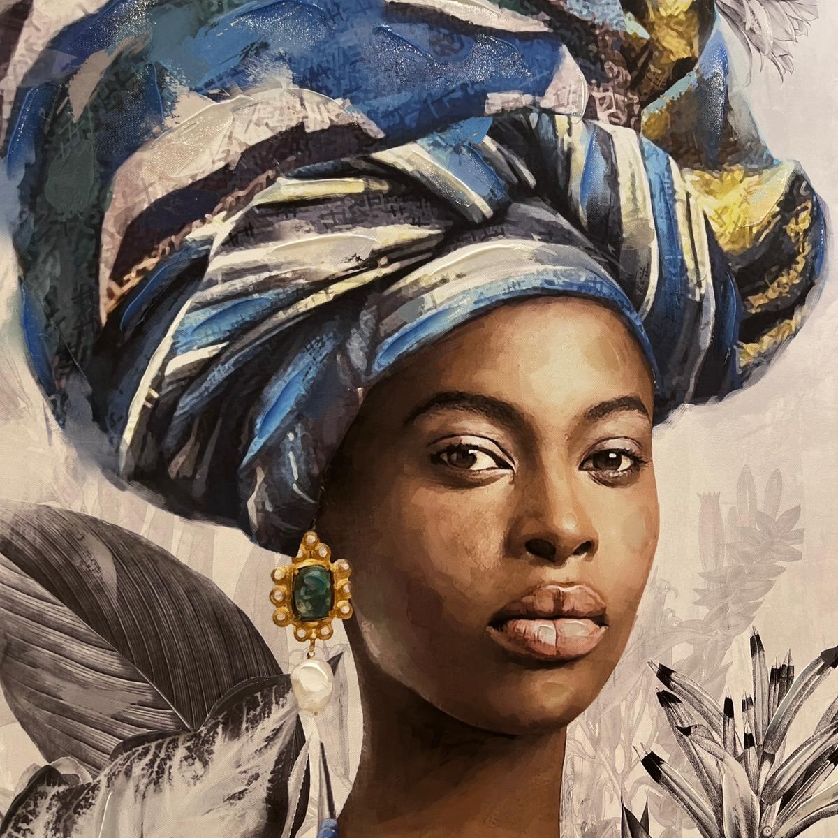 תמונה שמן אנאל בשילוב הדפסה עם מסגרת 80/120