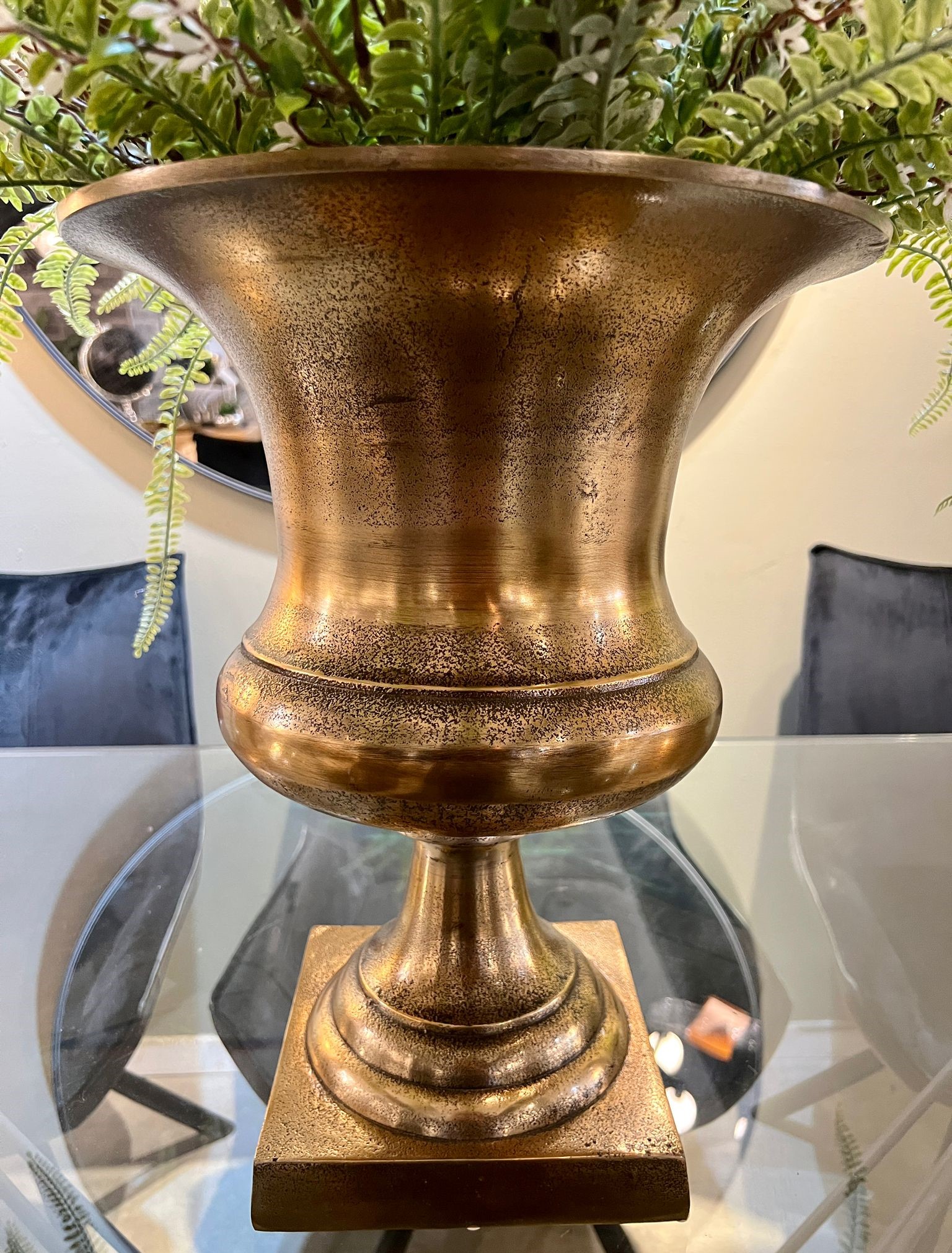 כד גביע ענק מתכת זהב