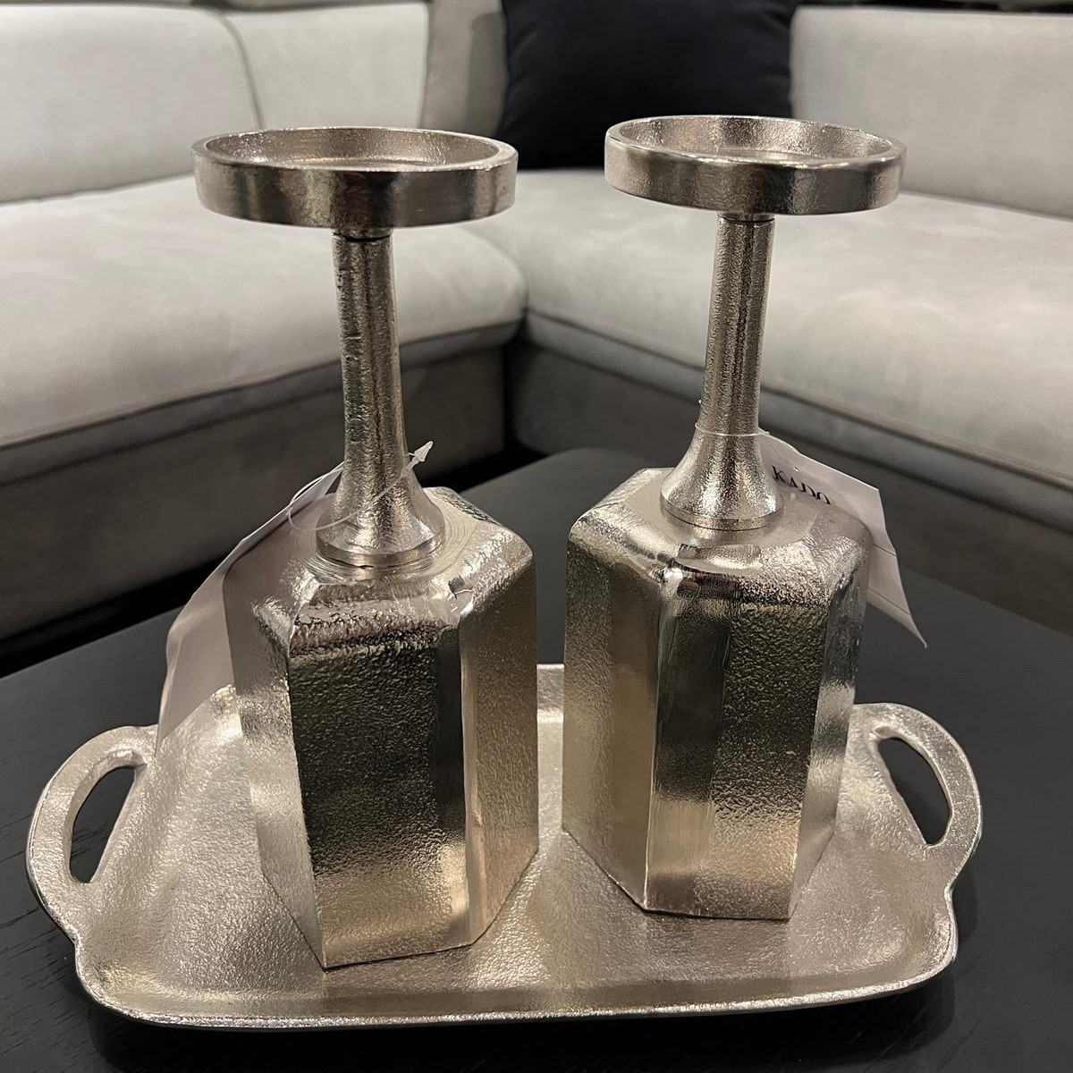 פמוט ברזל כסף פיה רחבה גבוה פמוט ברזל כסף פיה רחבה גבוה