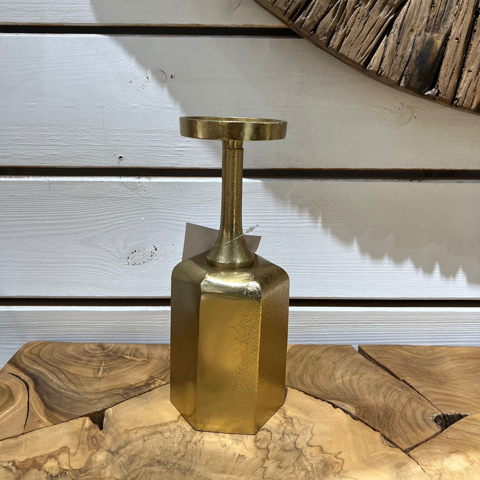 פמוט ברזל זהב פיה רחבה גבוה פמוט ברזל זהב פיה רחבה גבוה