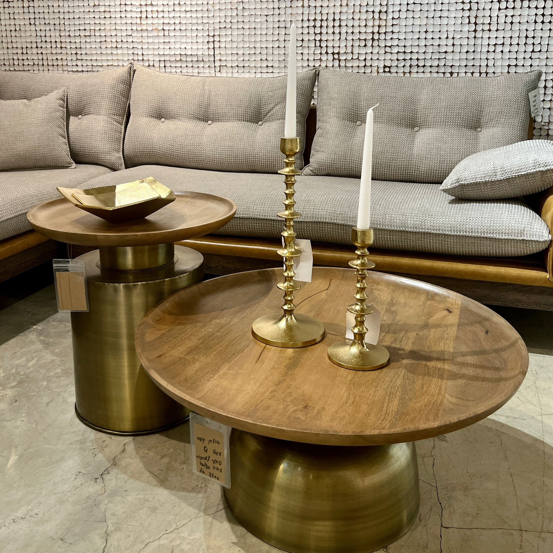 פמוט ברזל פיה צרה זהב פמוט ברזל פיה צרה זהב