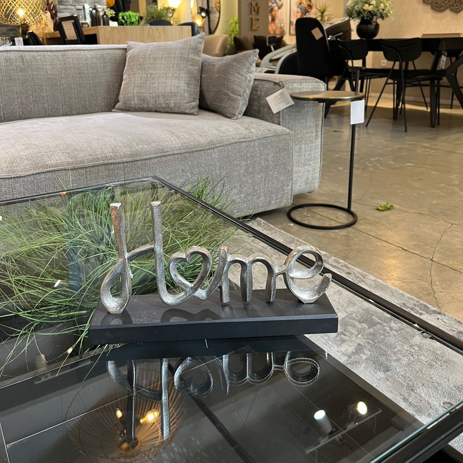 פסל HOME מעוצב כסף דגם רויאל