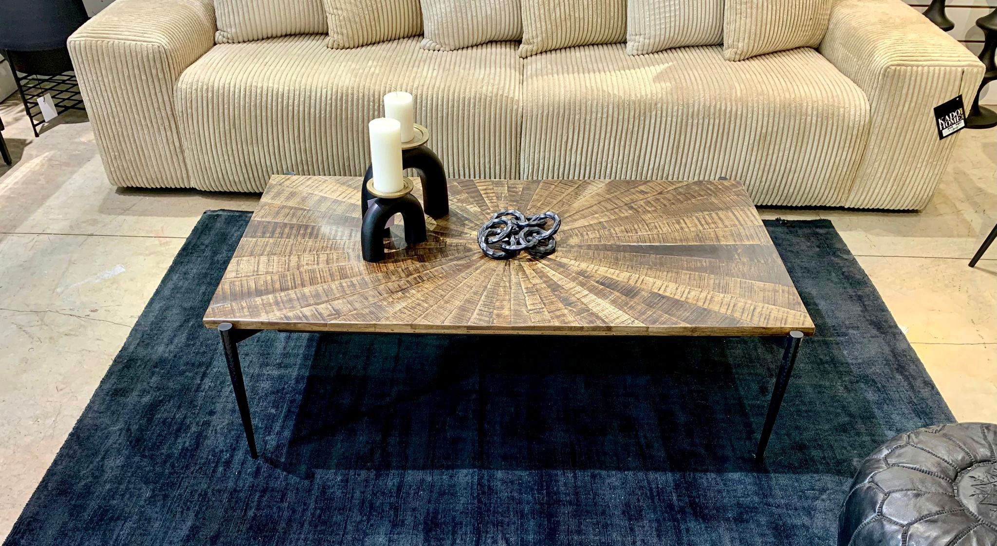 שולחן סלון עץ מלבני