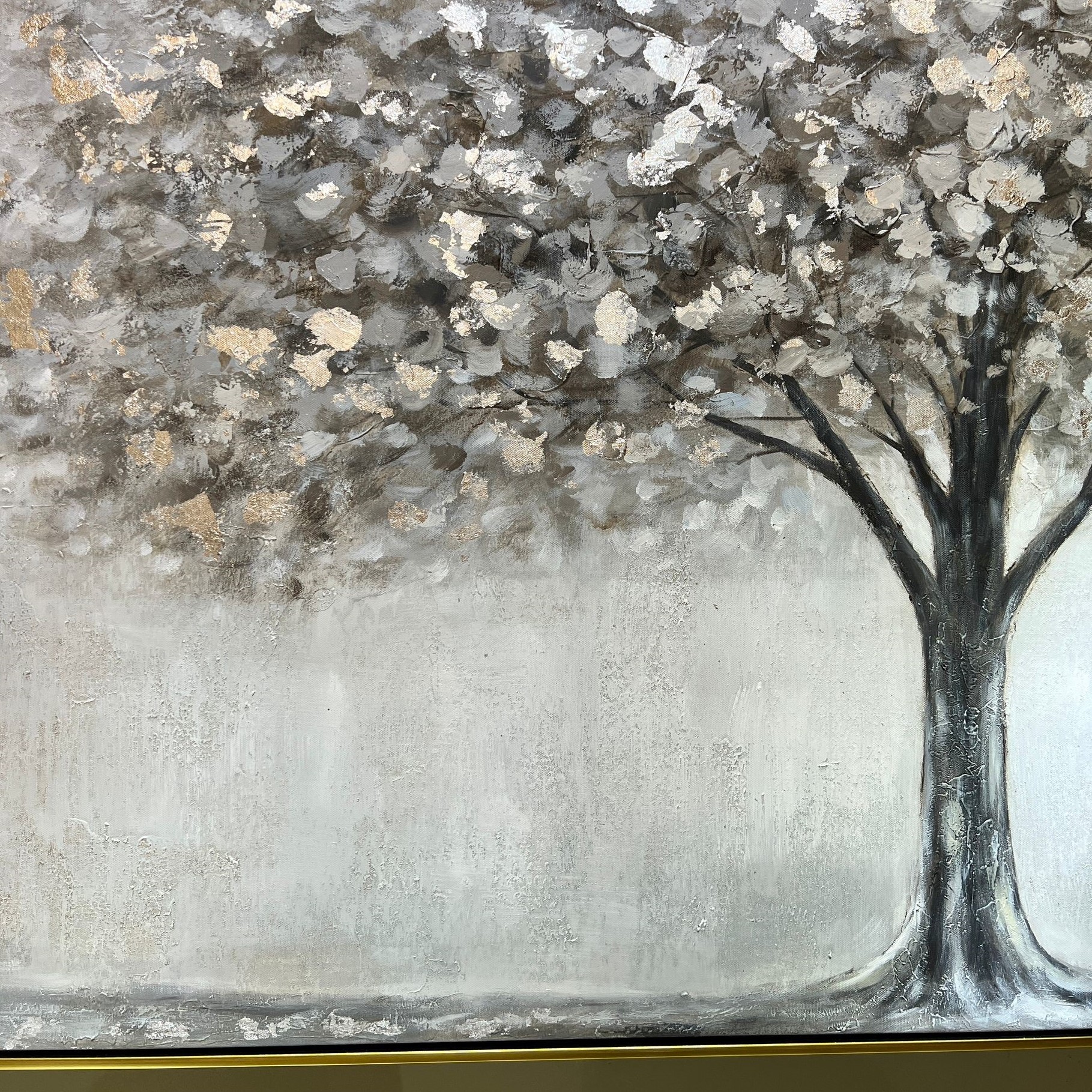 תמונה עבודת יד עץ 140/70 עם מסגרת זהב