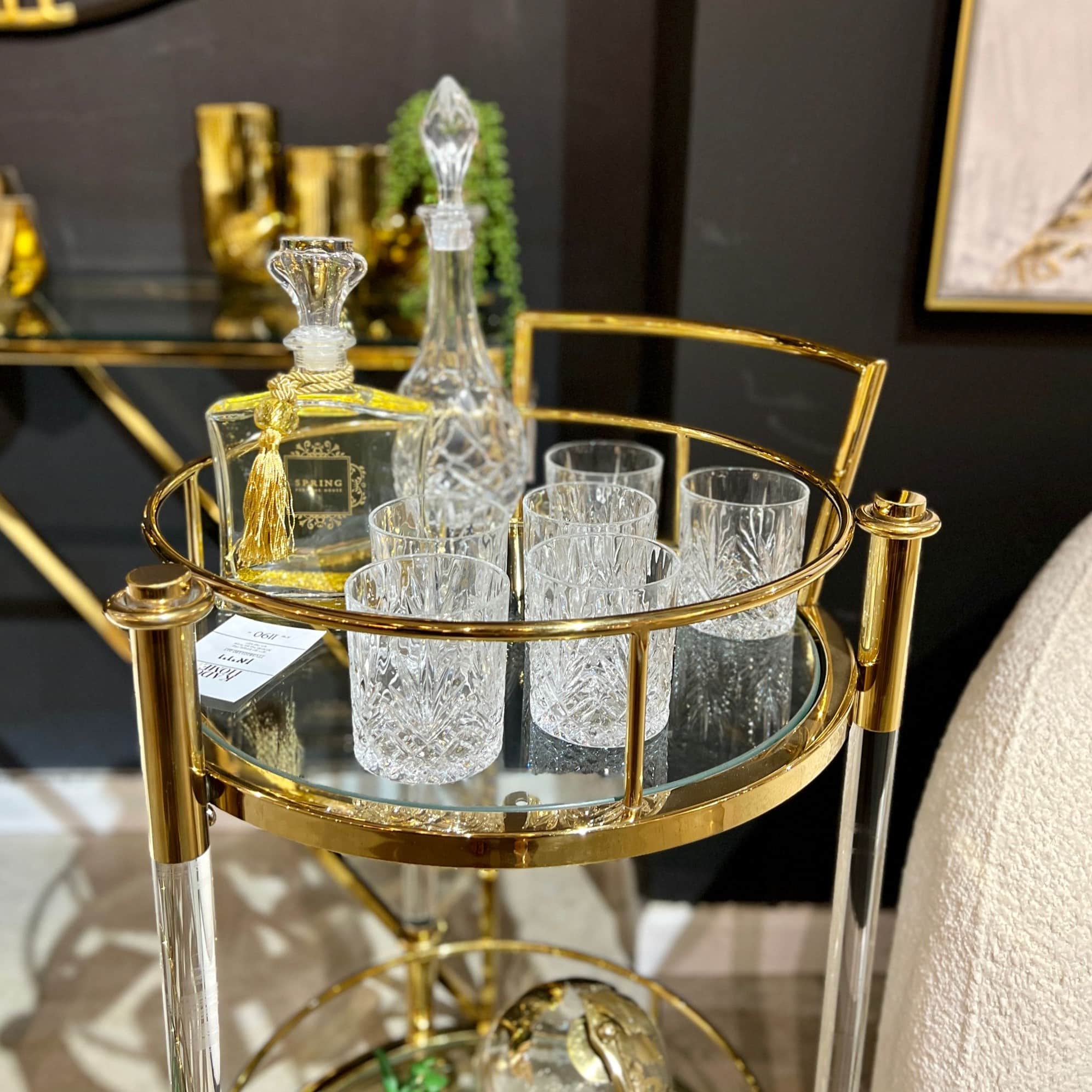 עגלת בקבוקים ויויאן זהב עגלת בקבוקים ויויאן זהב