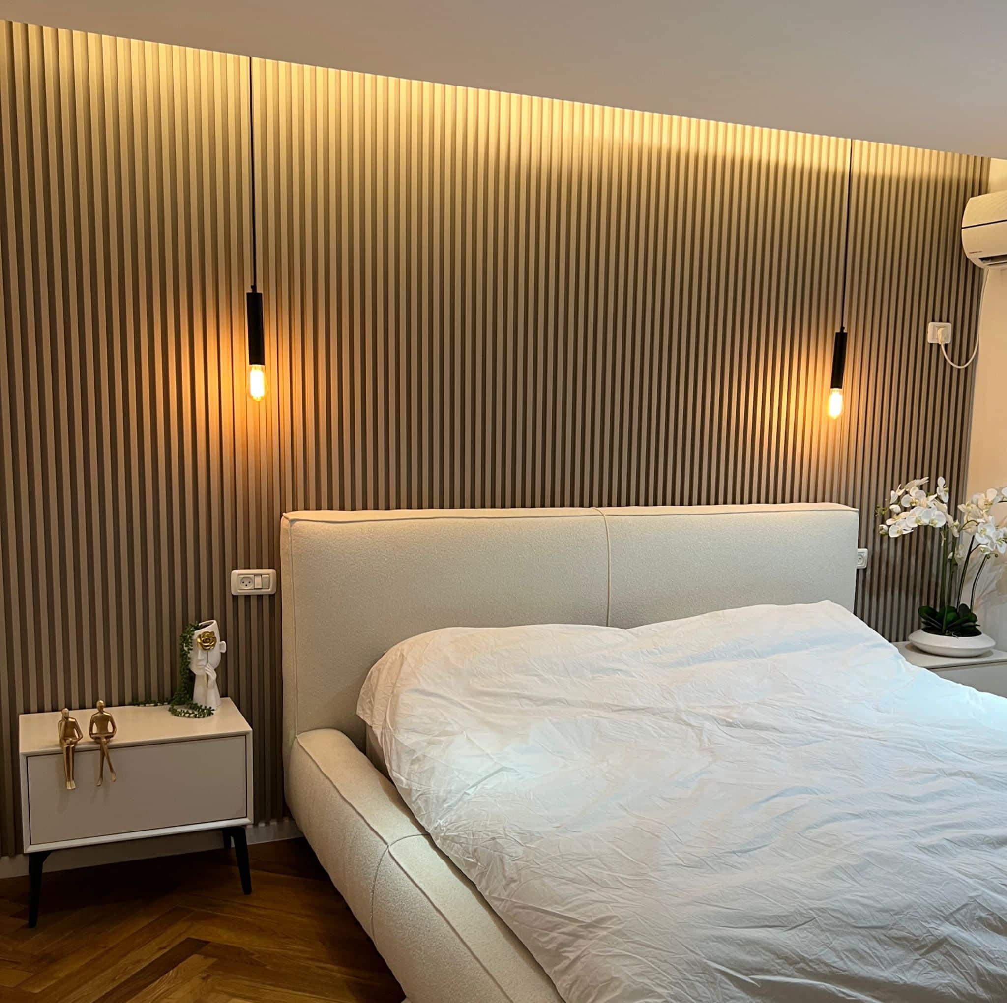 חיפוי קיר פולימרי פסים בולטים גוון נספקה