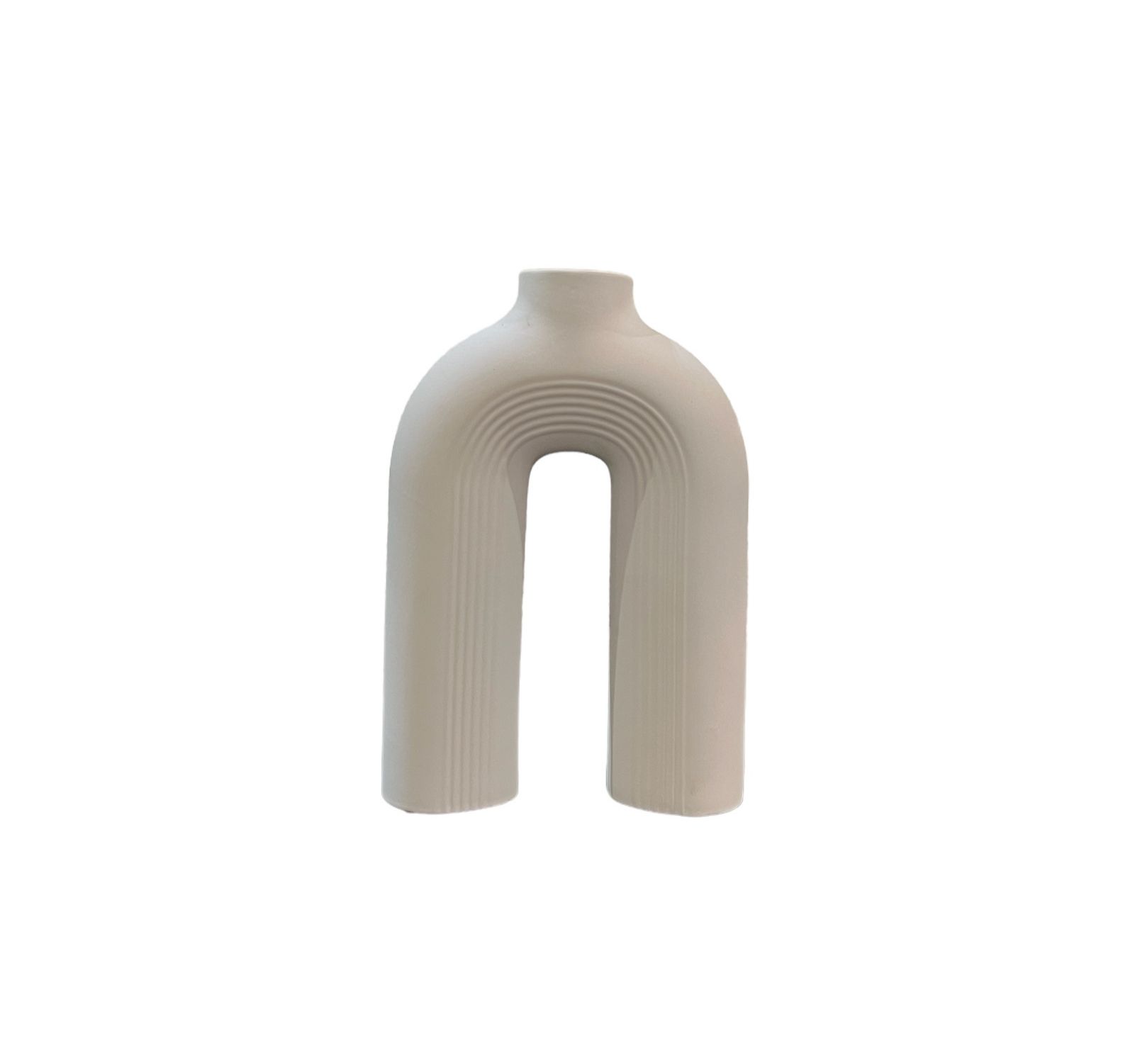 כד לבן שני קנים U