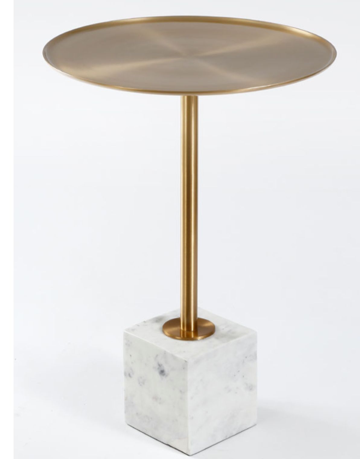 שולחן צד עגול BRASSGOLD MARBLE