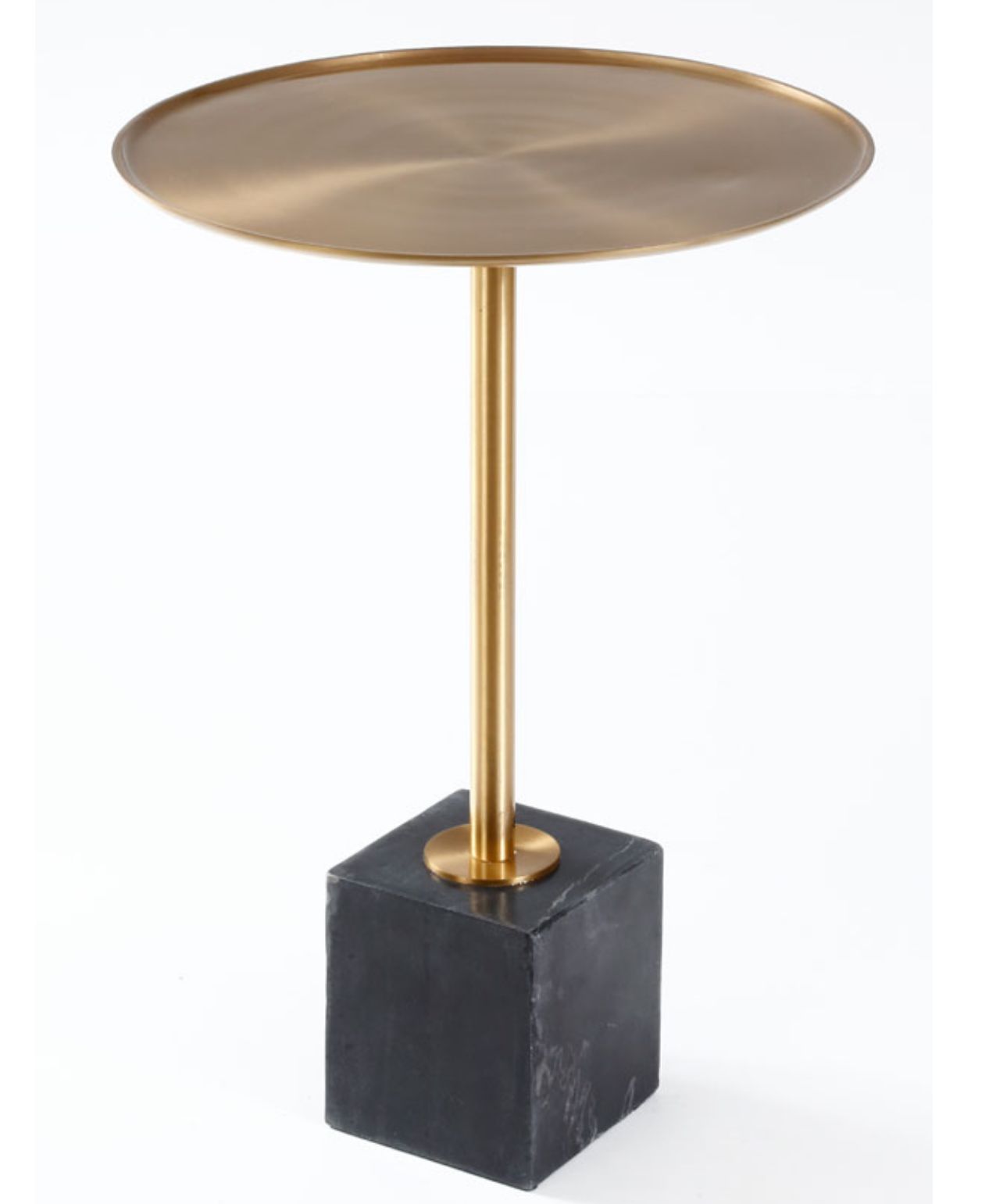 שולחן צד עגול BRASSGOLD MARBLE