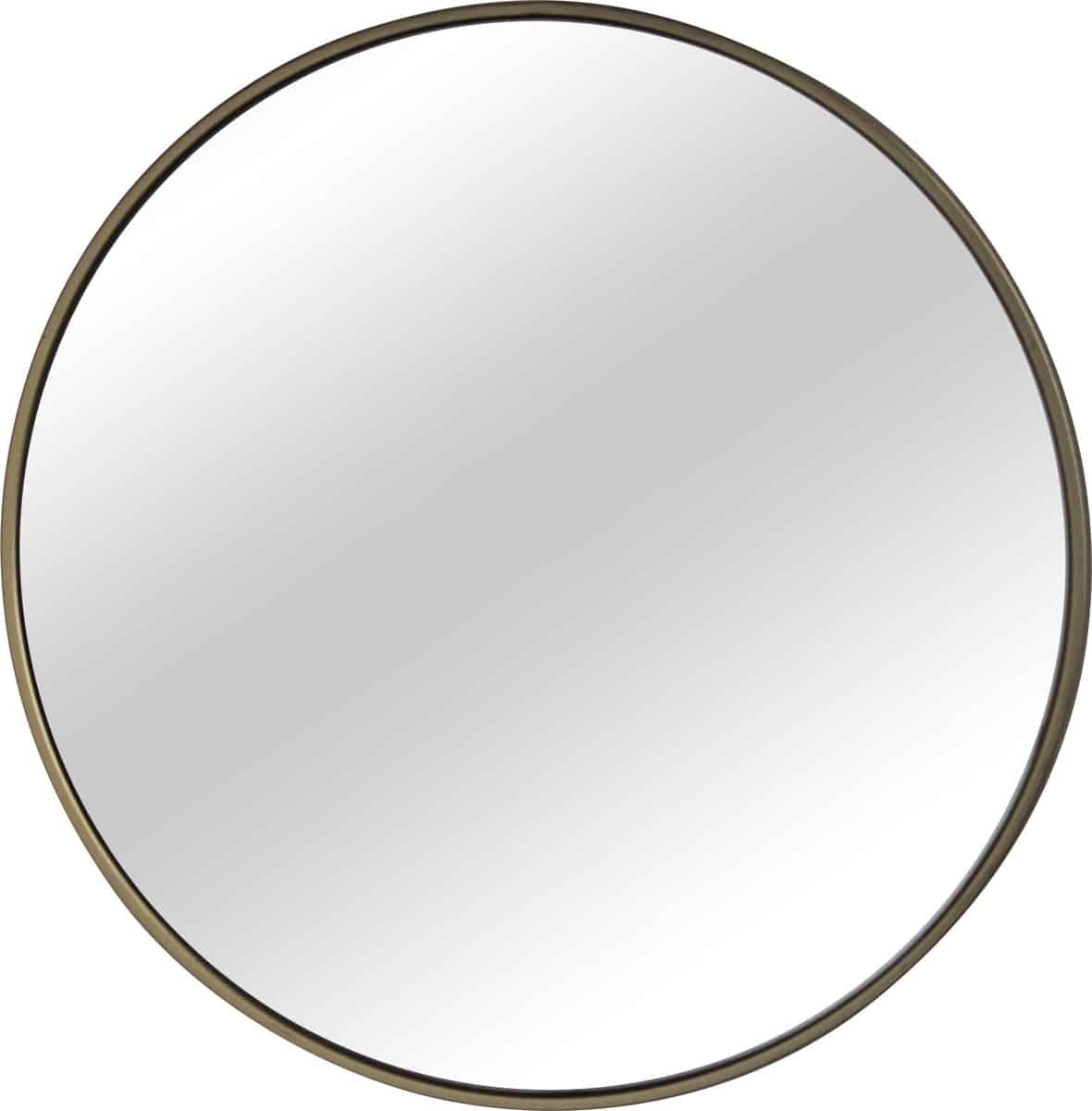 מראה עגולה מסגרת ברזל זהב קוטר 60 דגם איקו