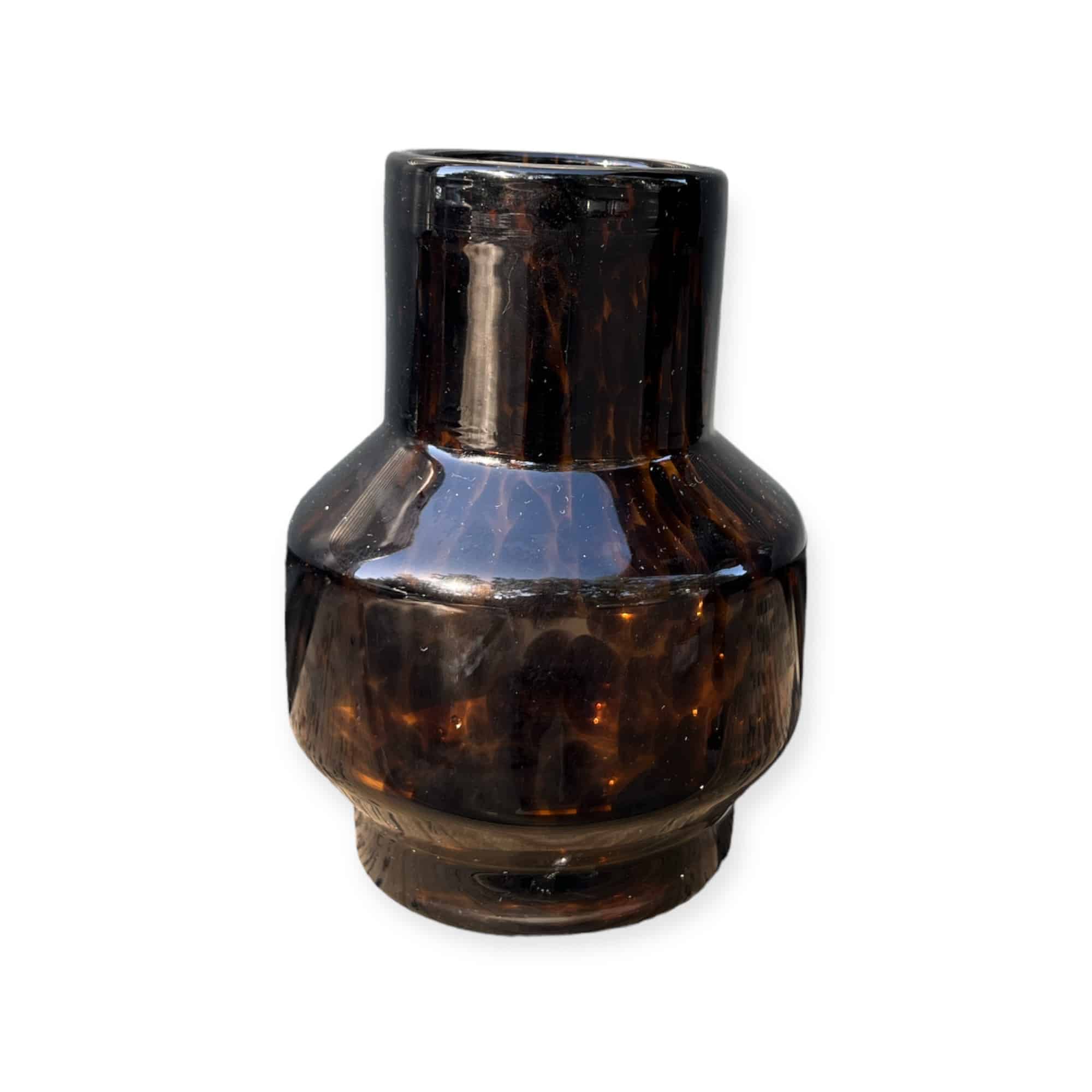 כד זכוכית לאופרד חום מעוצב נמוך דגם אליס