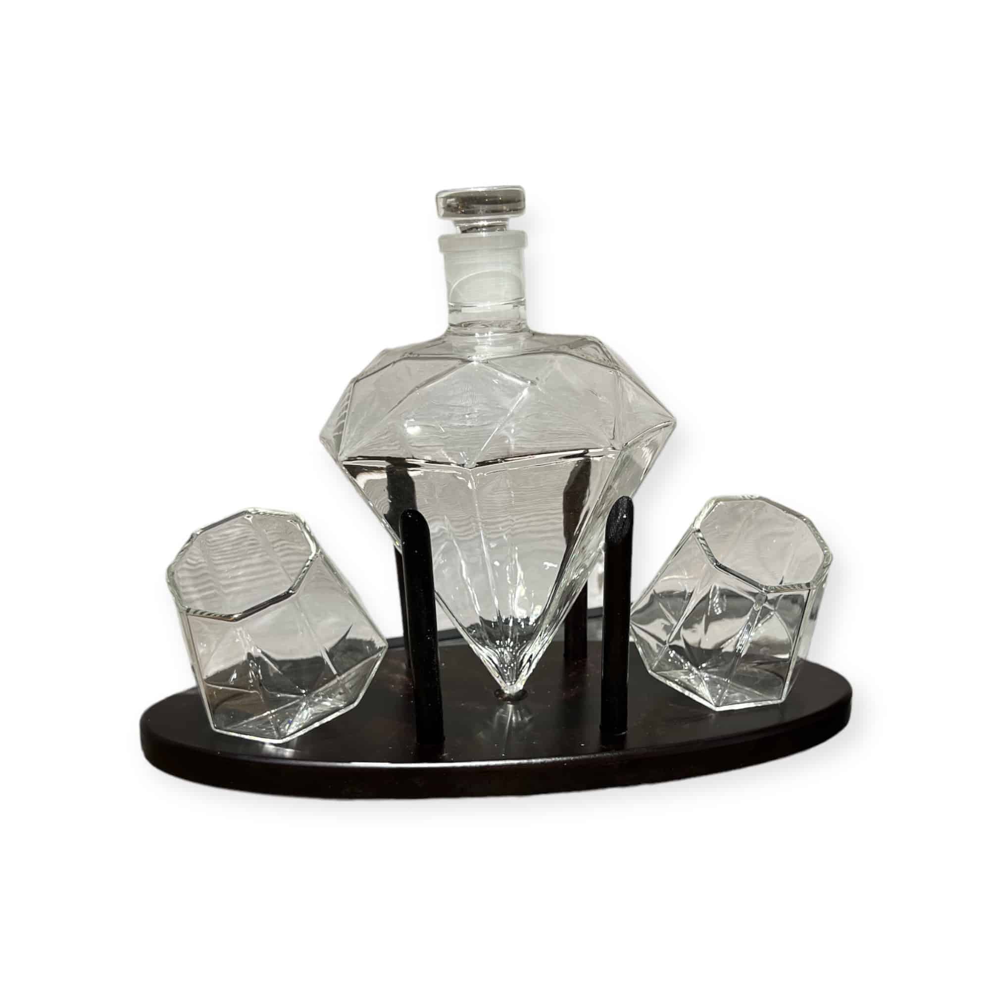 סט בר דיקנטר יהלום כוסות עגולים דגם איקו סט בר דיקנטר יהלום כוסות עגולים דגם איקו