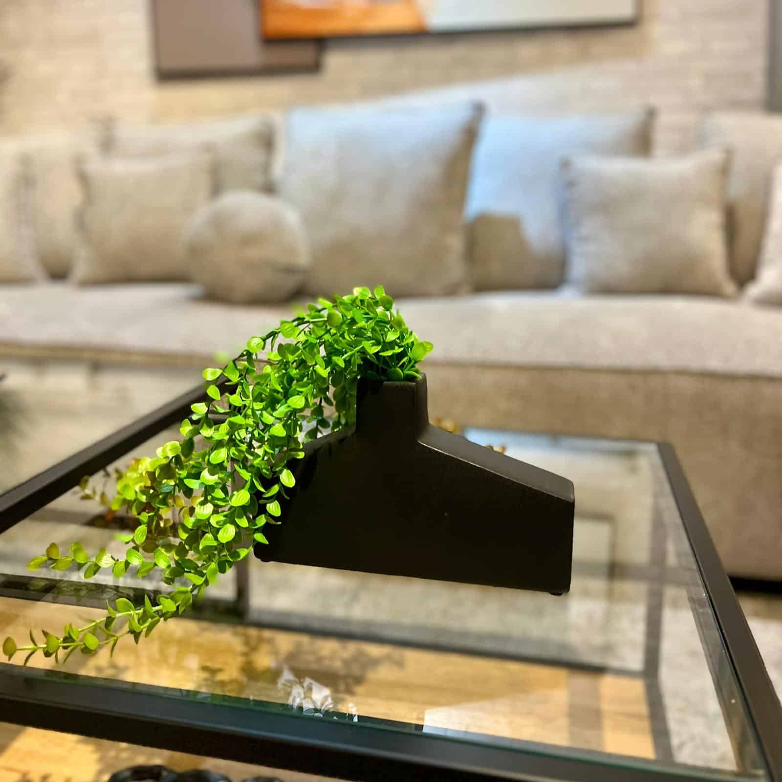 כד אסימטרי זוויות שחור נמוך דגם אליס כד אסימטרי זוויות שחור נמוך דגם אליס