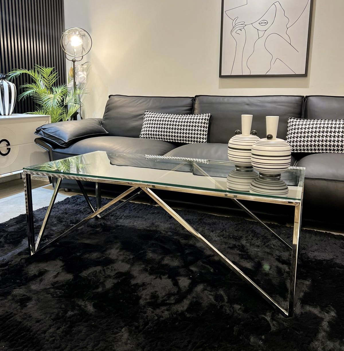 שולחן סלון דגם קריפטון ניקל שולחן סלון דגם קריפטון ניקל