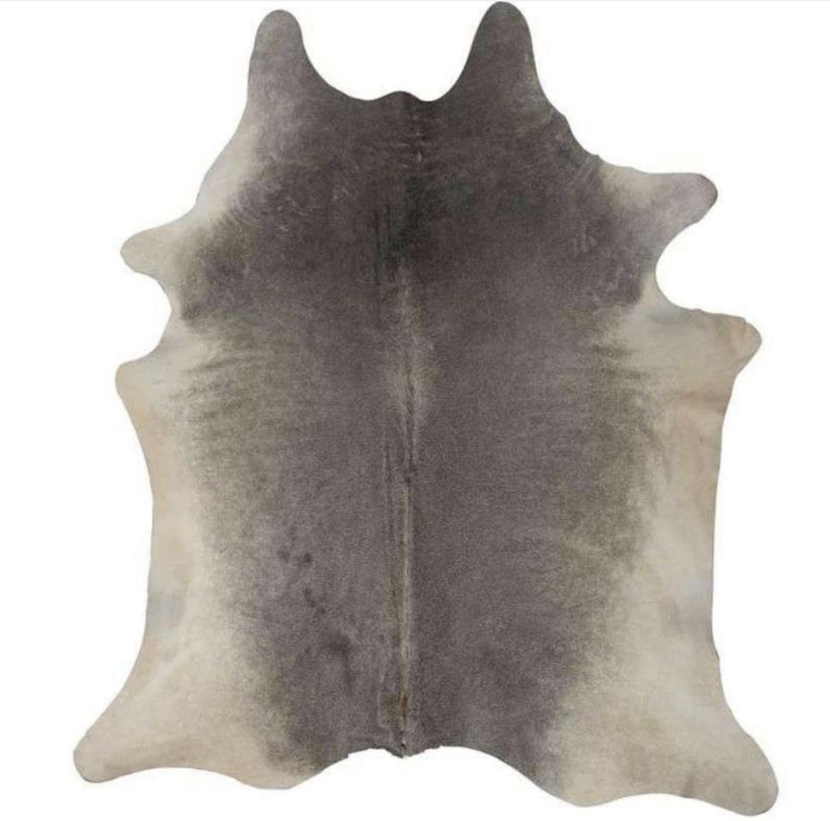 שטיח עור פרה טבעי אפור
