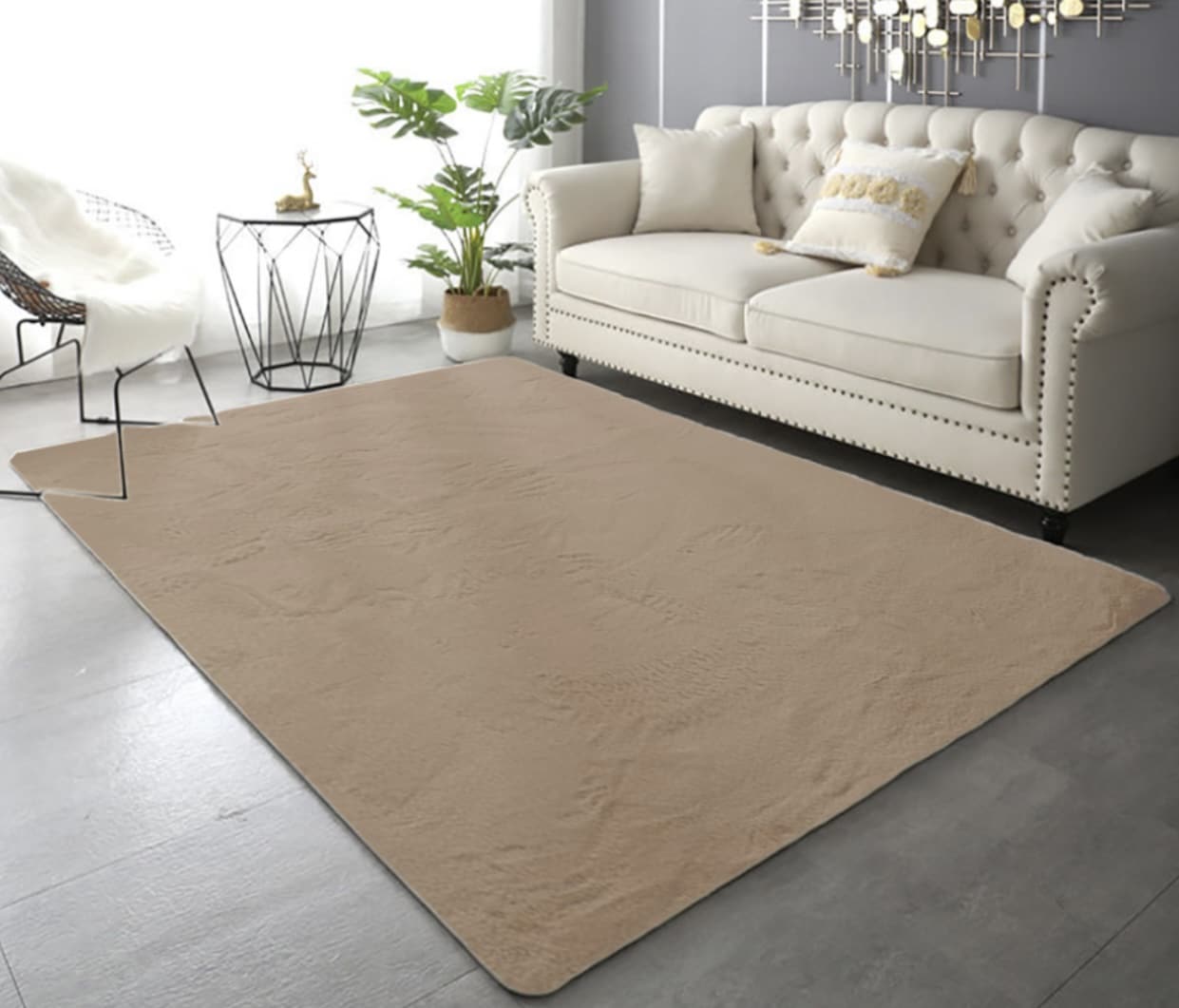 שטיח פרווה מוקה דגם אסף