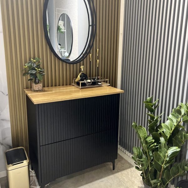 ארונית אמבטיה דגם פסים