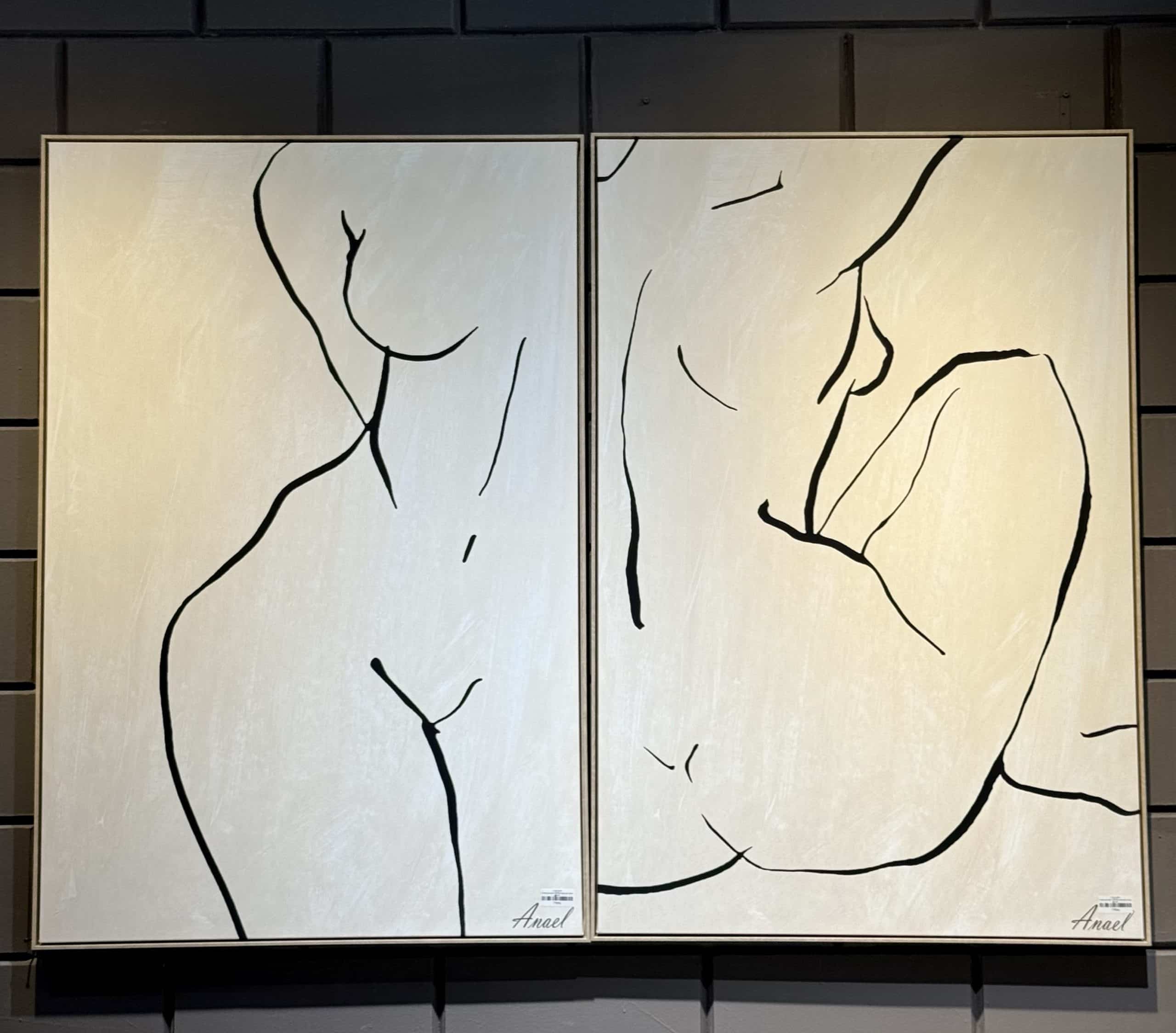 תמונת גוף שמן אנאל בשילוב הדפסה עם מסגרת