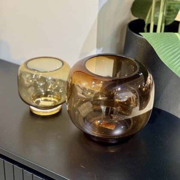 כד זכוכית אמבר עגול דגם איקו