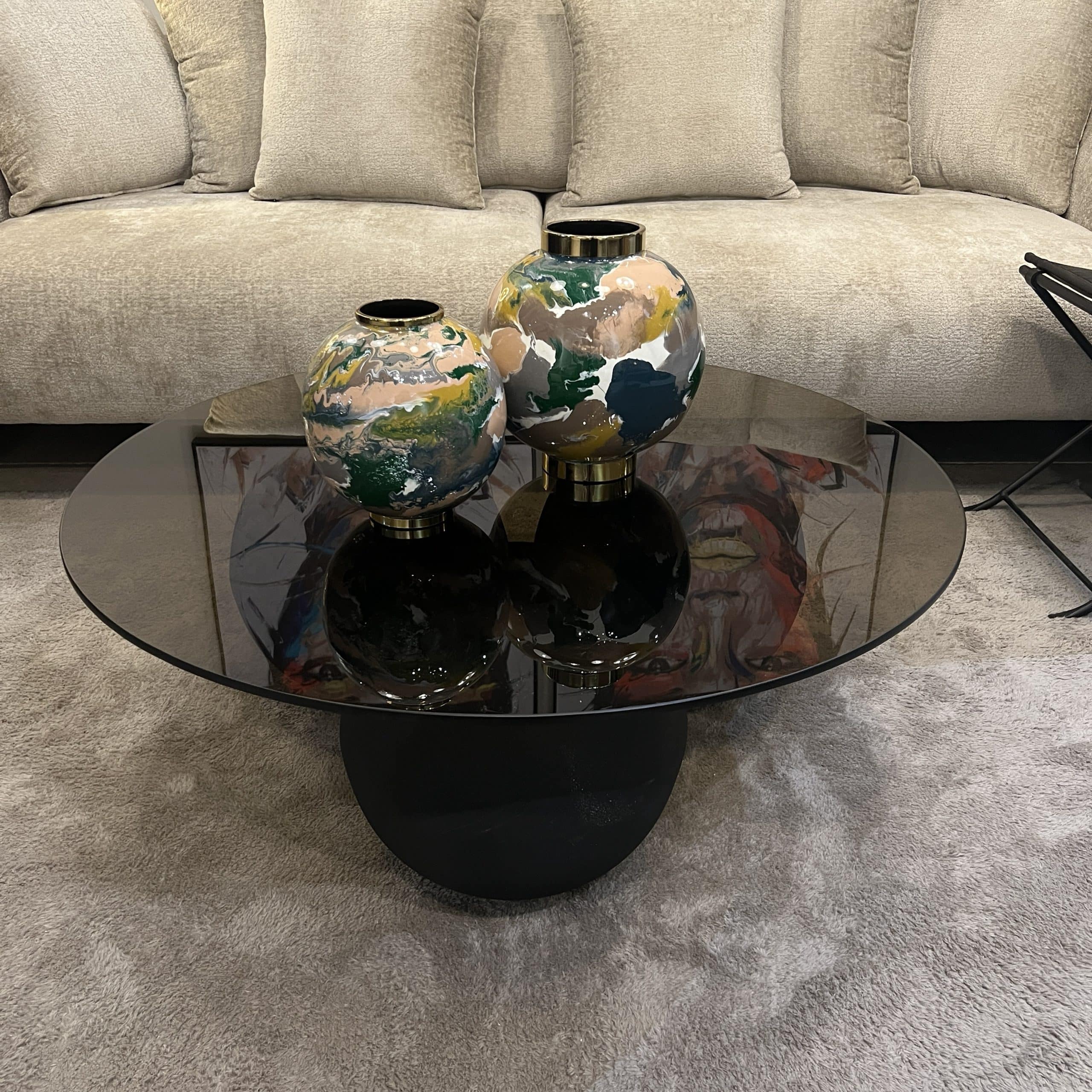 כד עגול מתכת צבעוני דגם ראבי