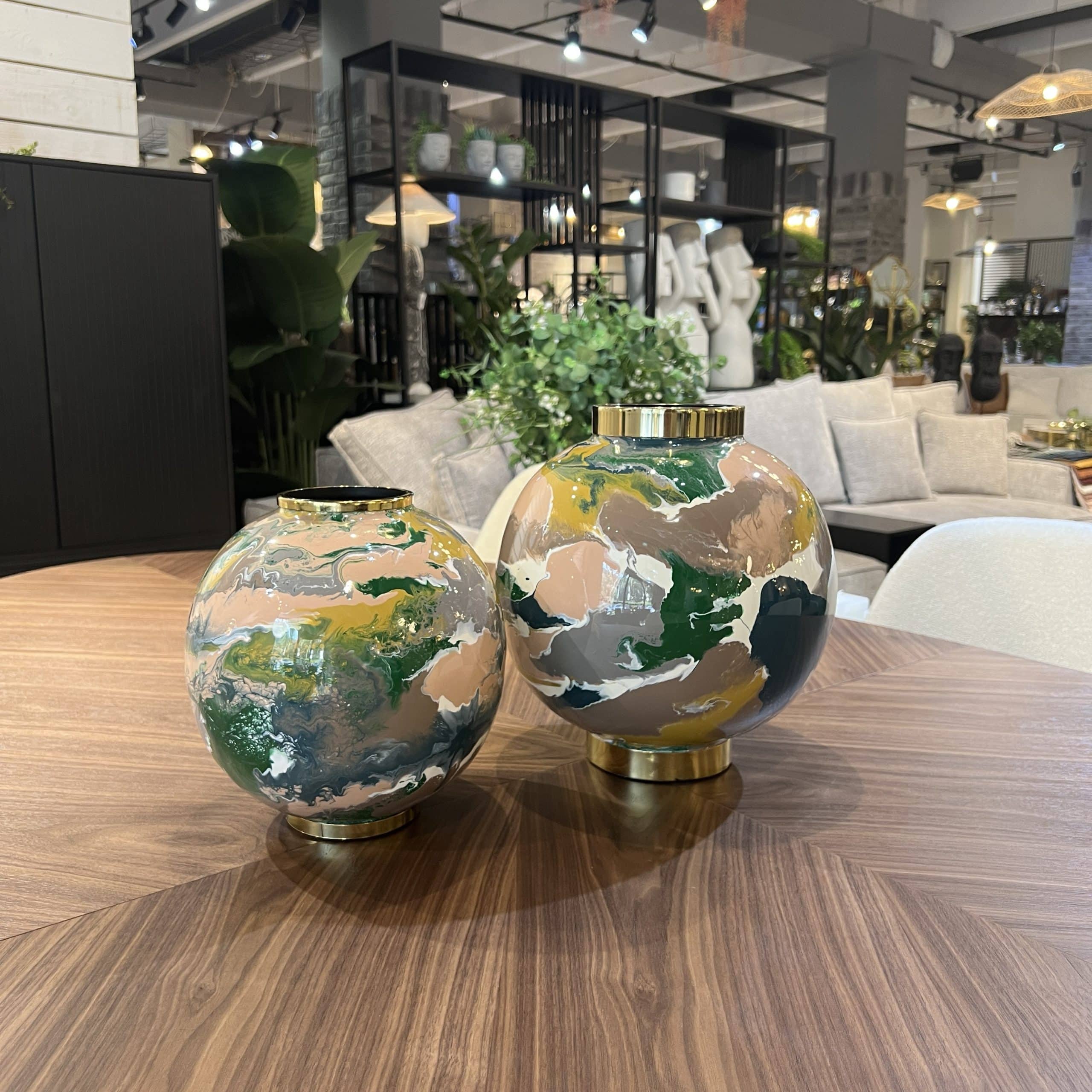 כד עגול מתכת צבעוני דגם ראבי