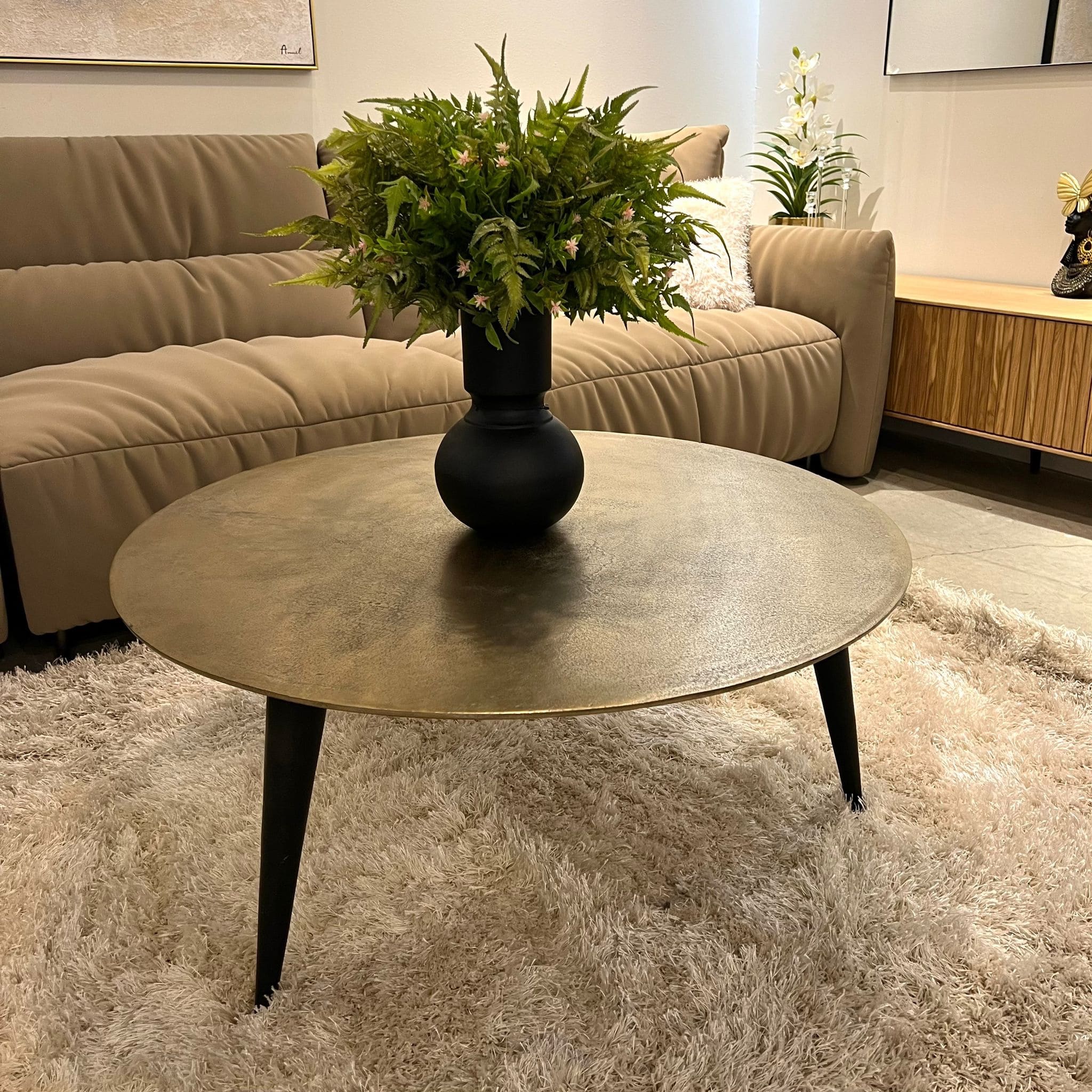 שולחן סלון עגול ברזל דגם רויאל -SALE שולחן סלון עגול ברזל דגם רויאל -SALE