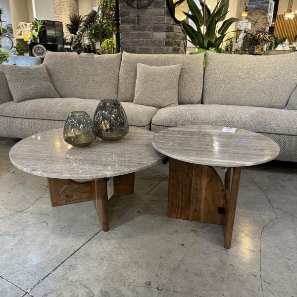 שולחן סלון לינה בז בסיס עץ דגם ראבי