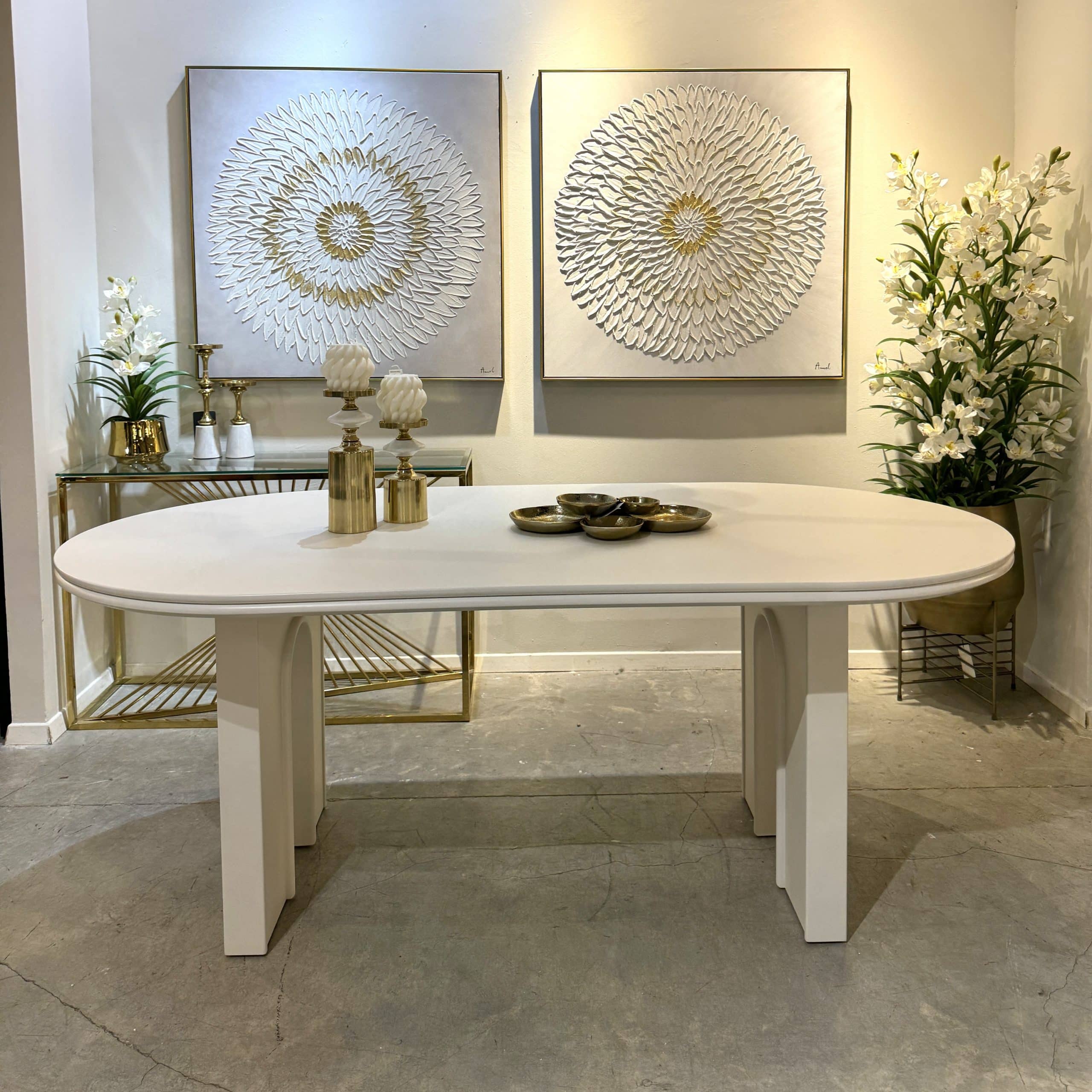 שולחן פינת אוכל אובלי בעיצוב מינימליסטי דגם היילי שולחן פינת אוכל אובלי בעיצוב מינימליסטי דגם היילי