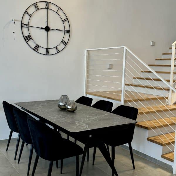 שעון אולימפוס ברזל שחור חלול דגם איקו