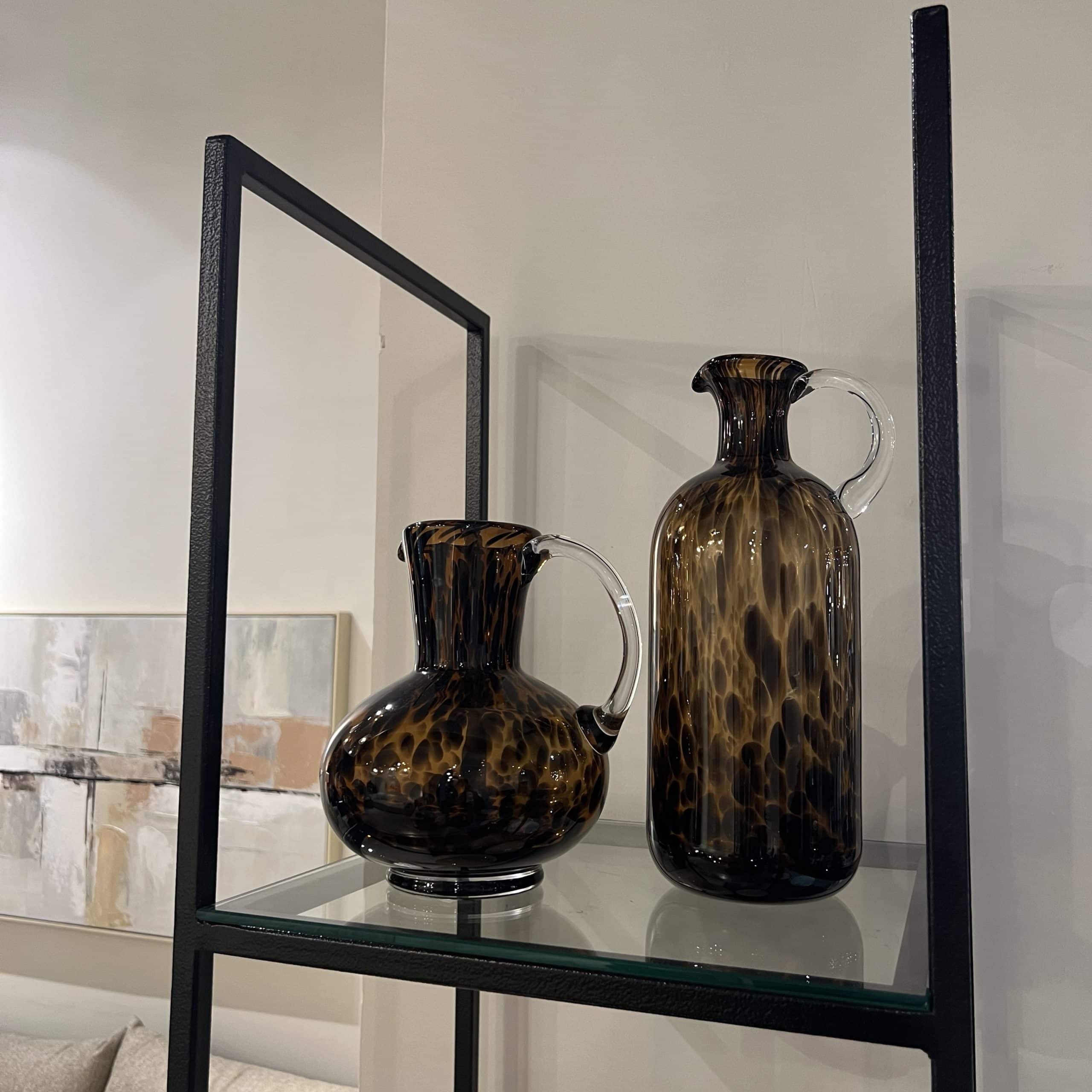 כד זכוכית לאופרד חום ידית שקופה דגם אליס